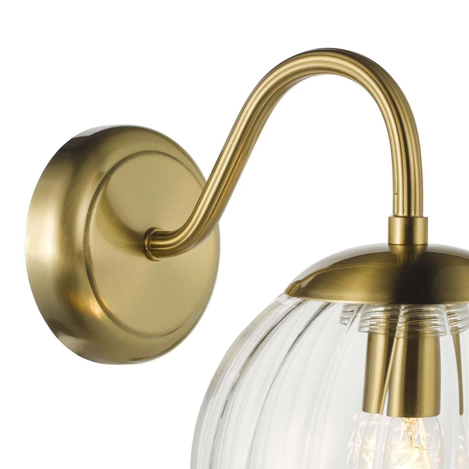 Jocelyn Wall Light-  Natural Brass and Glass - Image 3
