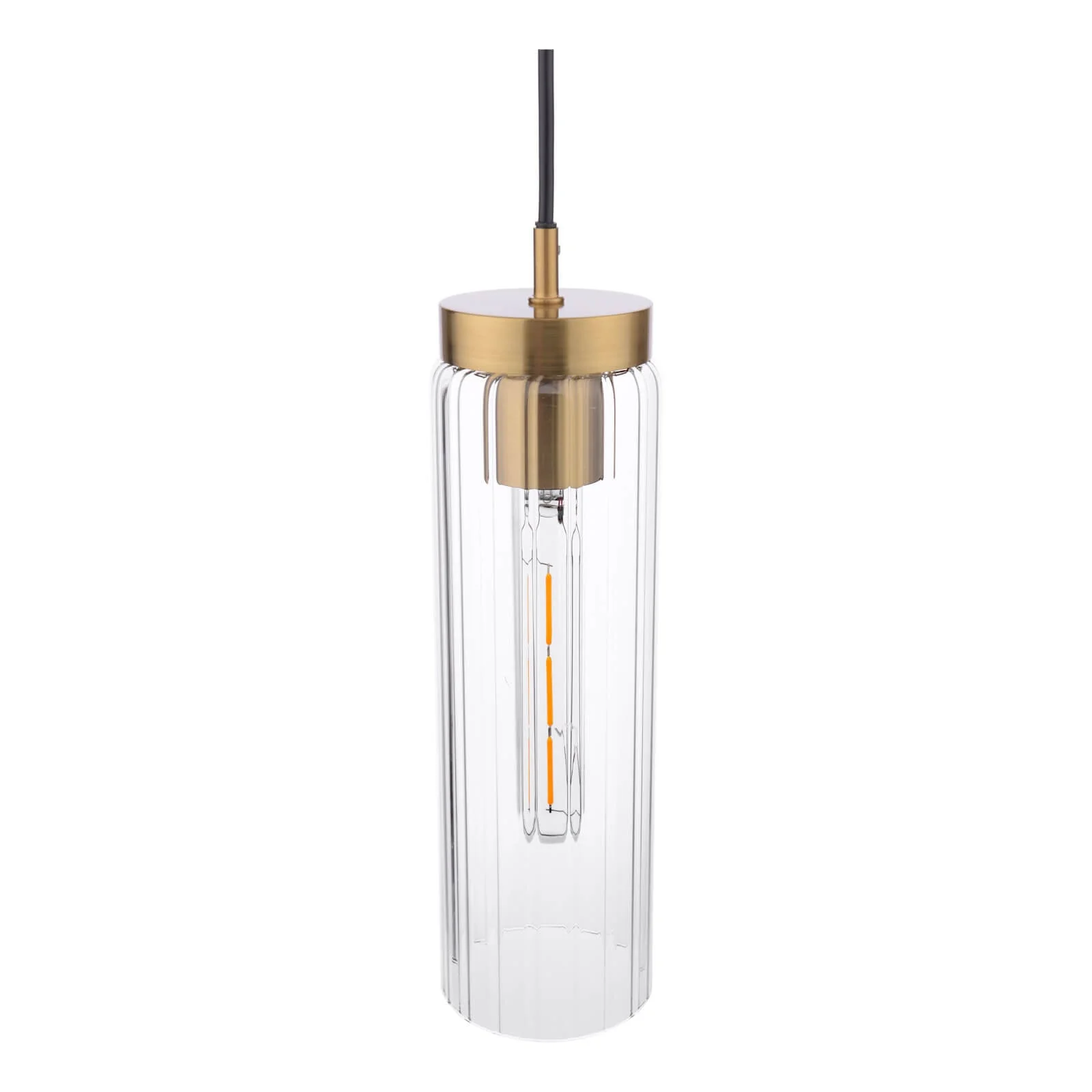 Jodelle Pendant Polished Bronze & Glass - Image 2