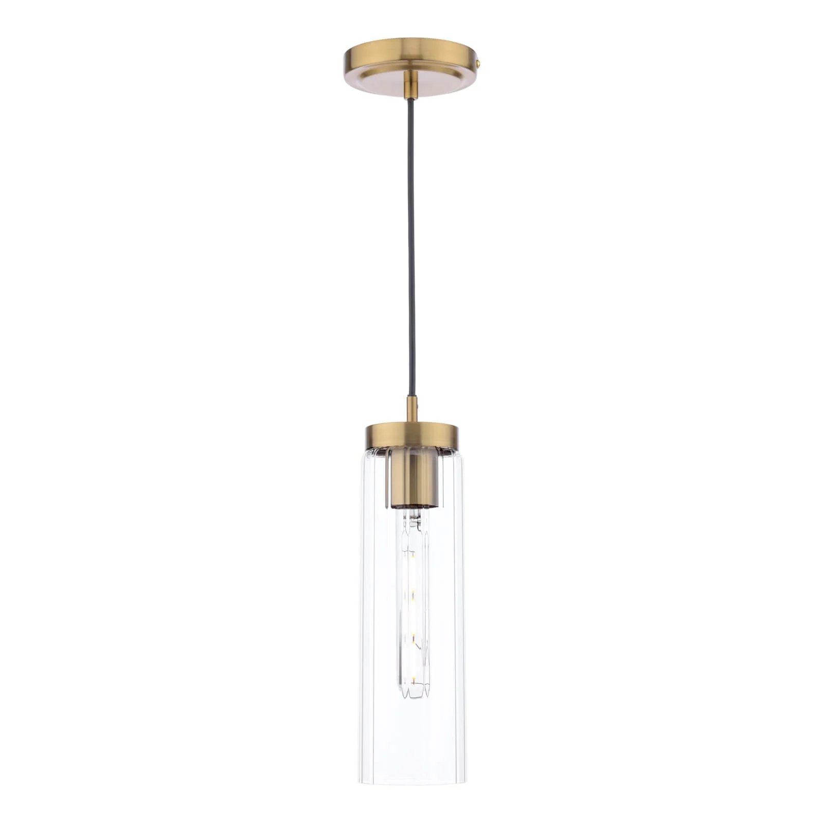 Jodelle Pendant Polished Bronze & Glass - Image 4
