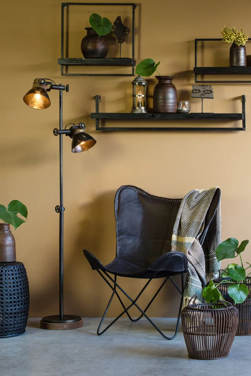 Jody Floor Lamp - Black & Zinc Weather Barn Finish - Image 3