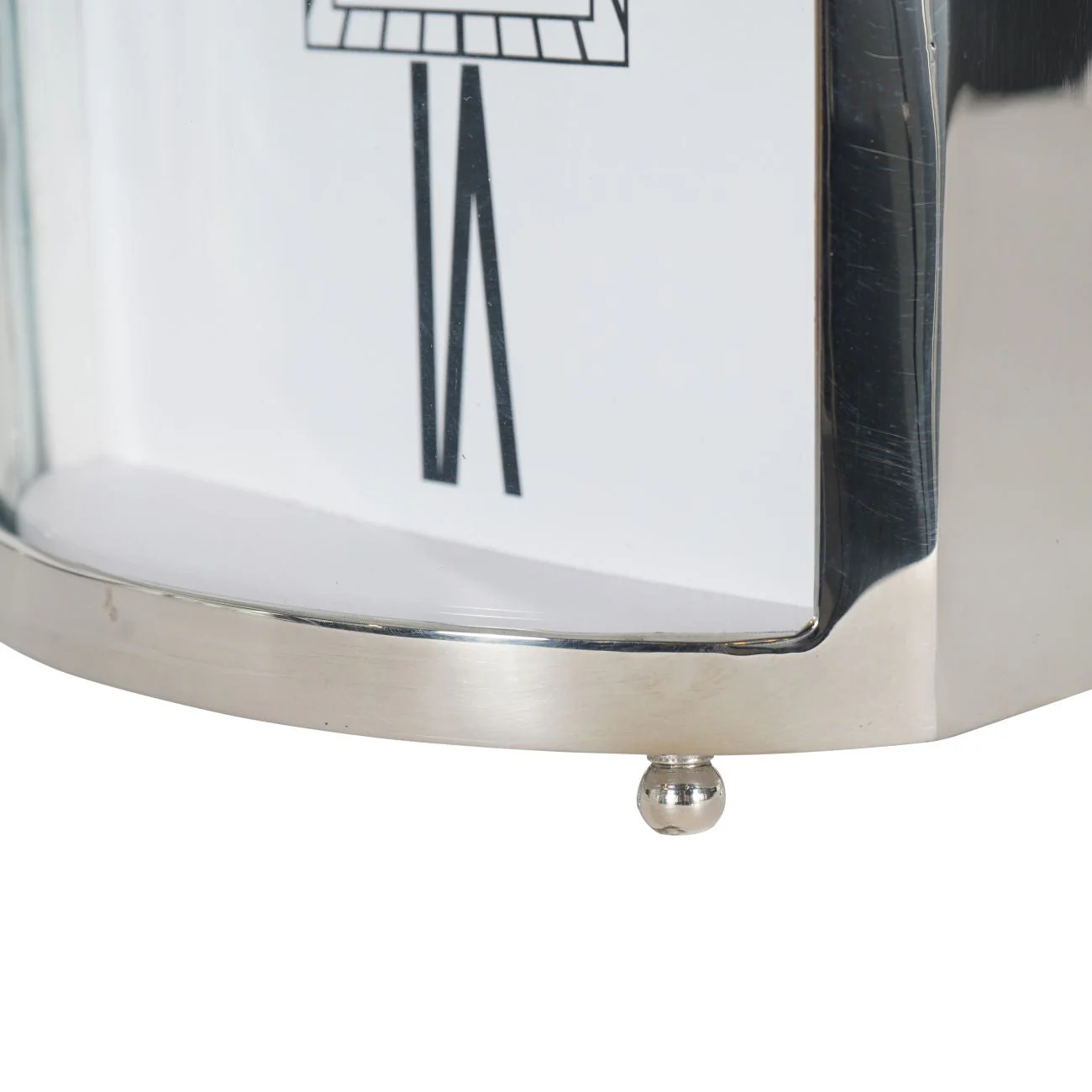 Johnson Large Mantel Clock - Nickel Finish - Image 4