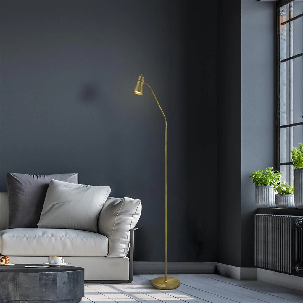 Jolly Floor Lamp - Antique Brass Metal GU10 - Image 4