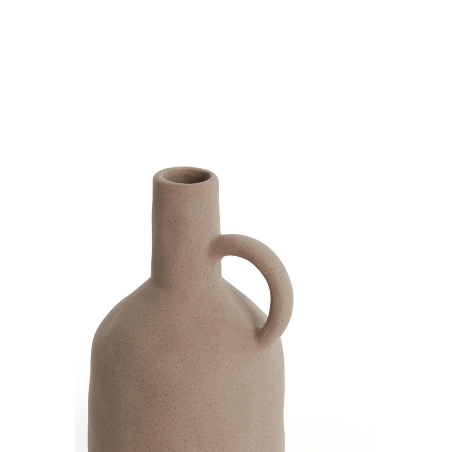 Jonai Decorative Vase - Matt Brown Ceramic - Image 3