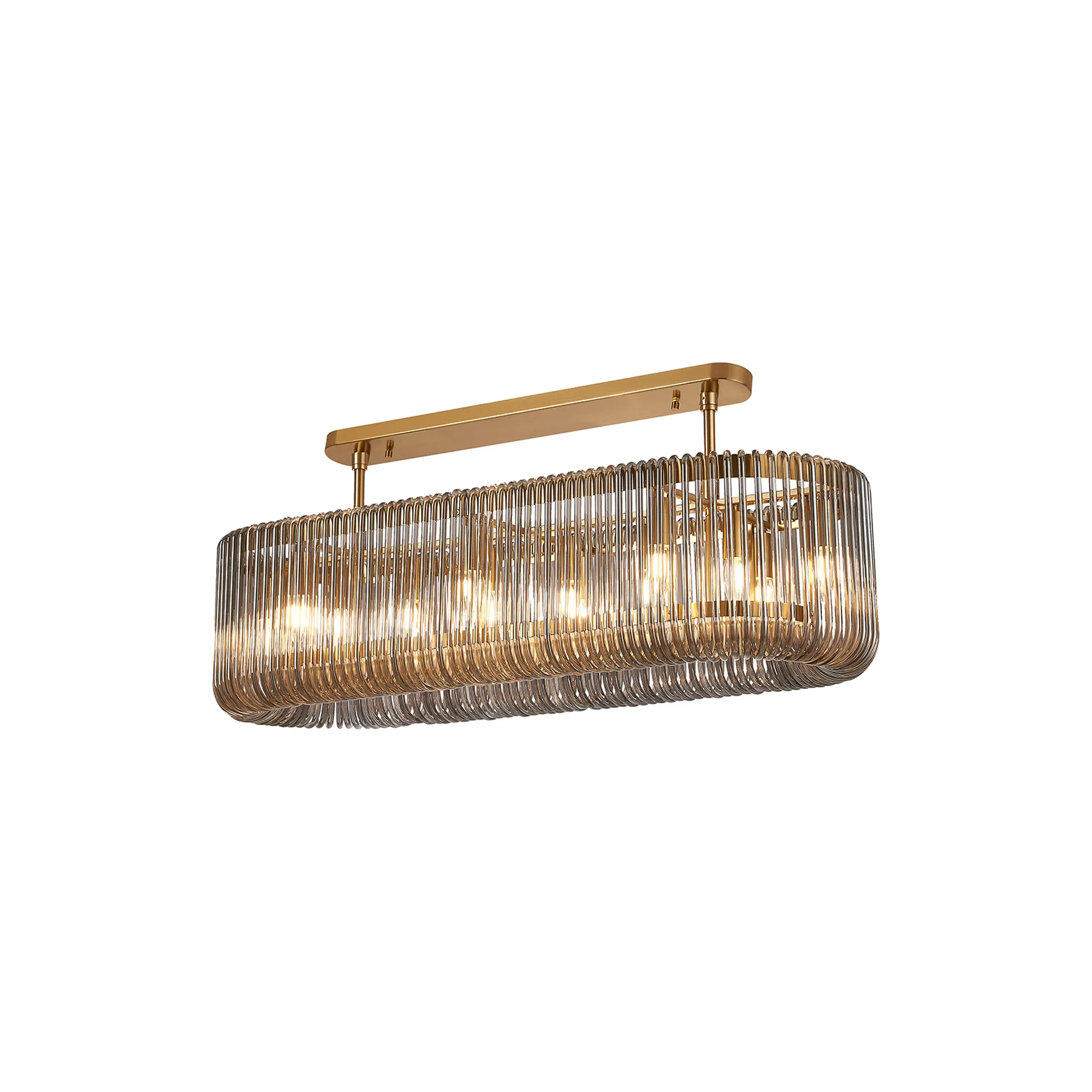 Jonas 100 x 35cm Oval Linear Pendant - Various Finishes - Image 10
