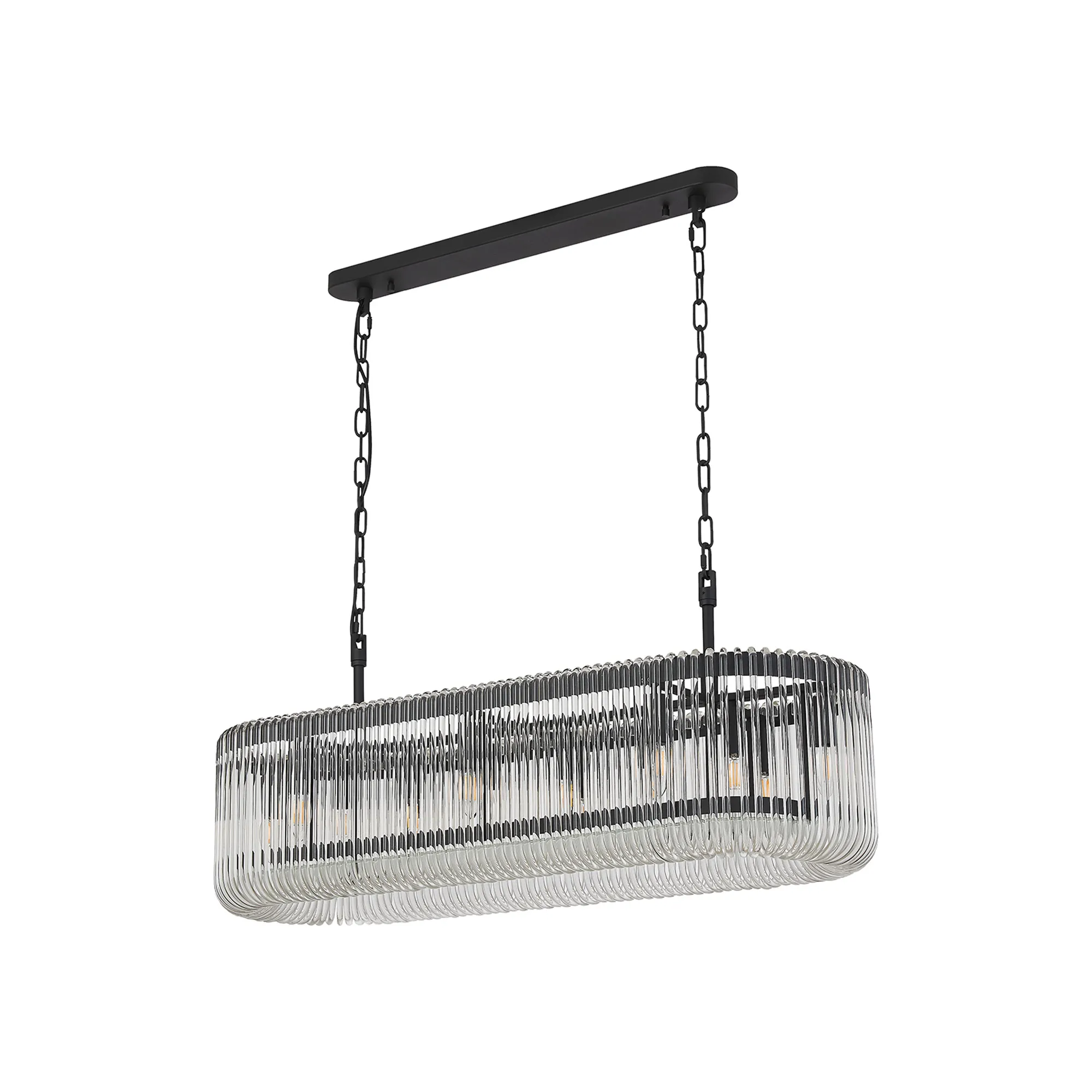 Jonas 100 x 35cm Oval Linear Pendant - Various Finishes - Image 14