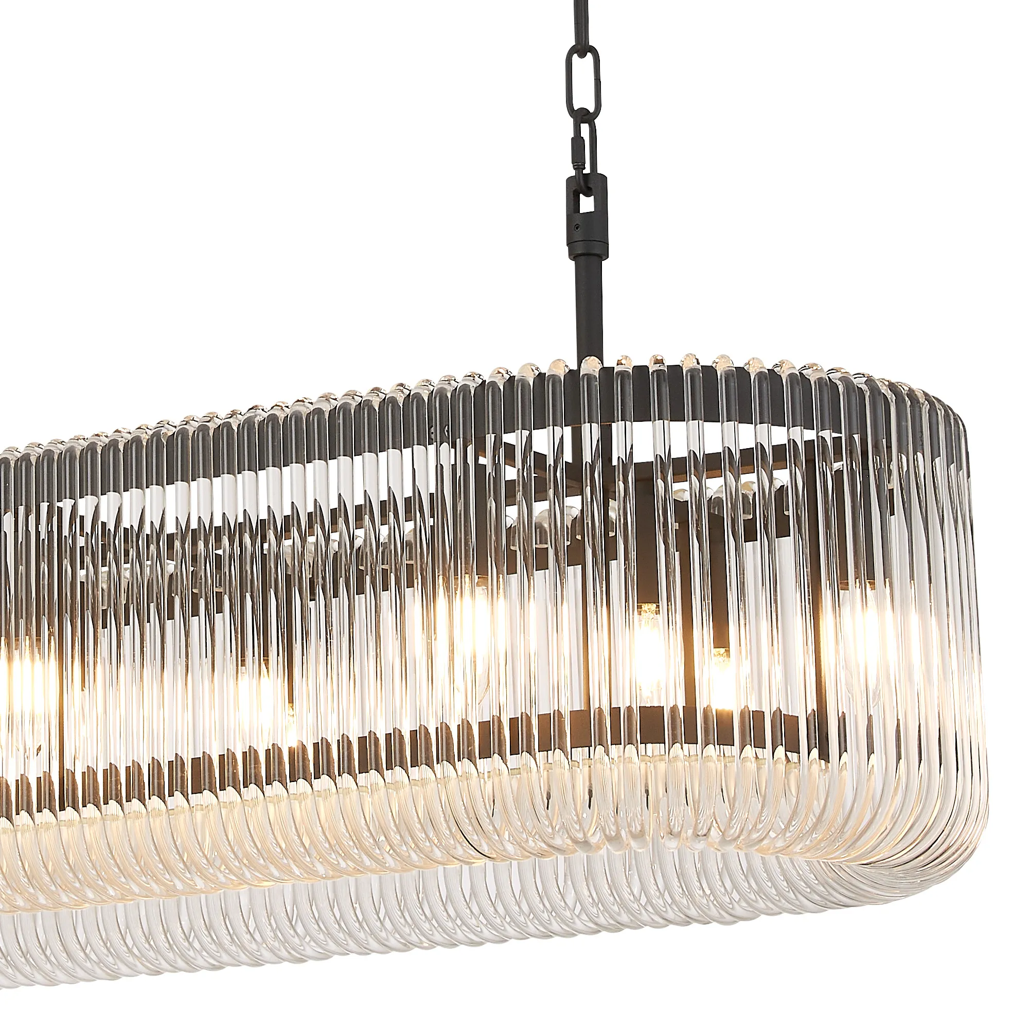Jonas 100 x 35cm Oval Linear Pendant - Various Finishes - Image 16
