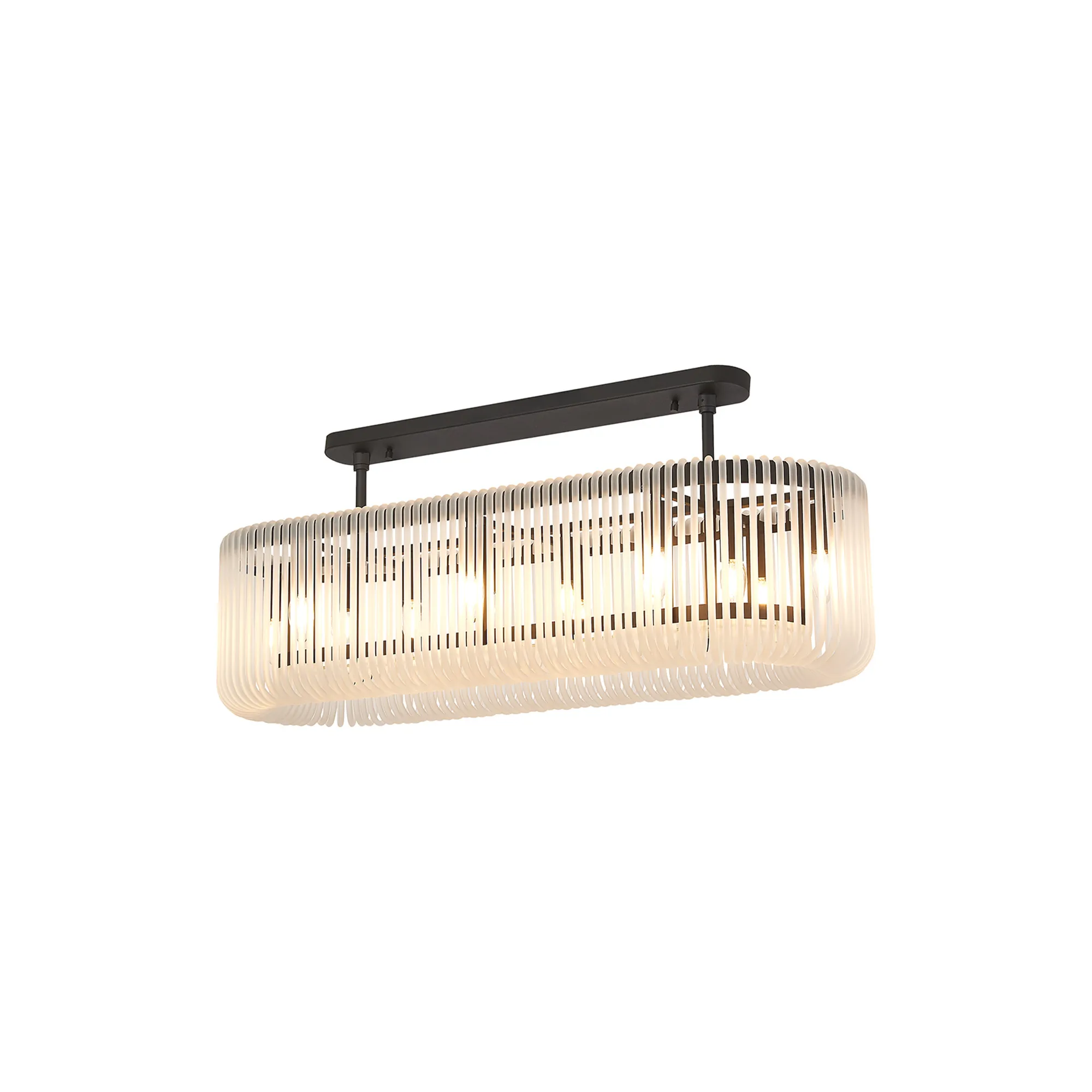 Jonas 100 x 35cm Oval Linear Pendant - Various Finishes - Image 19