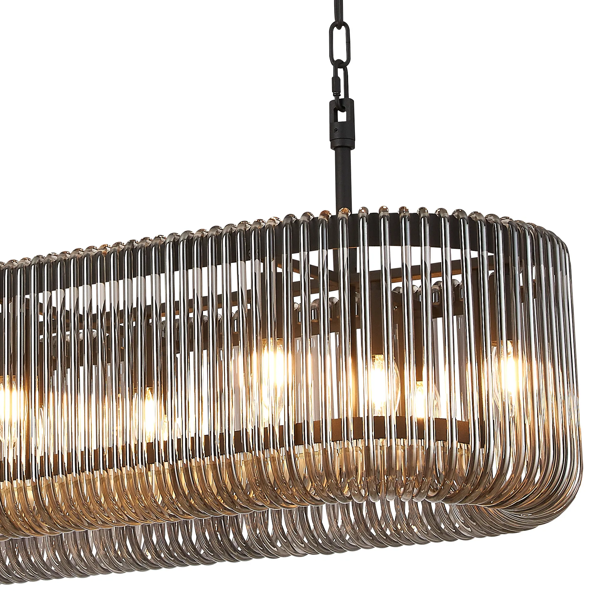 Jonas 100 x 35cm Oval Linear Pendant - Various Finishes - Image 27