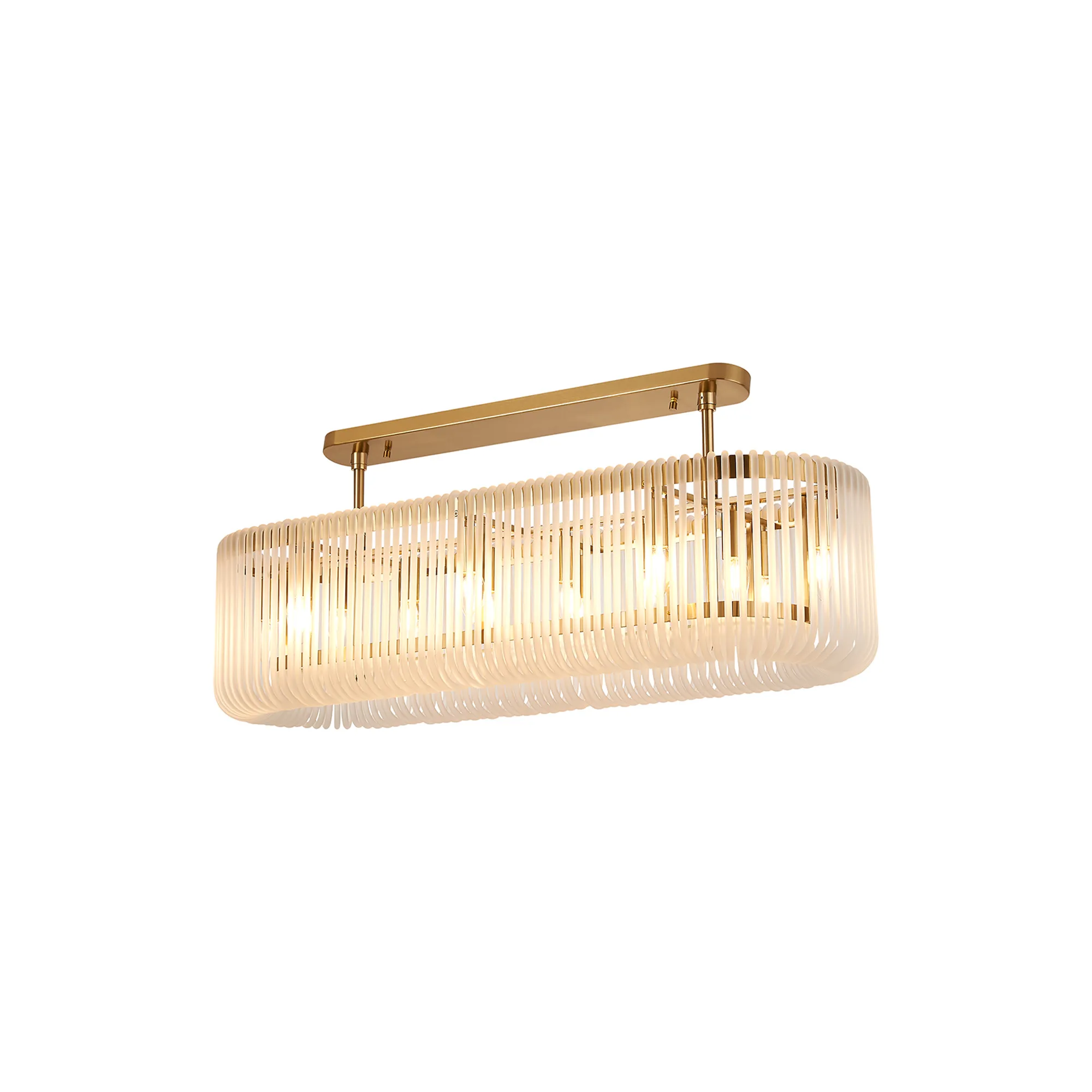 Jonas 100 x 35cm Oval Linear Pendant - Various Finishes - Image 32