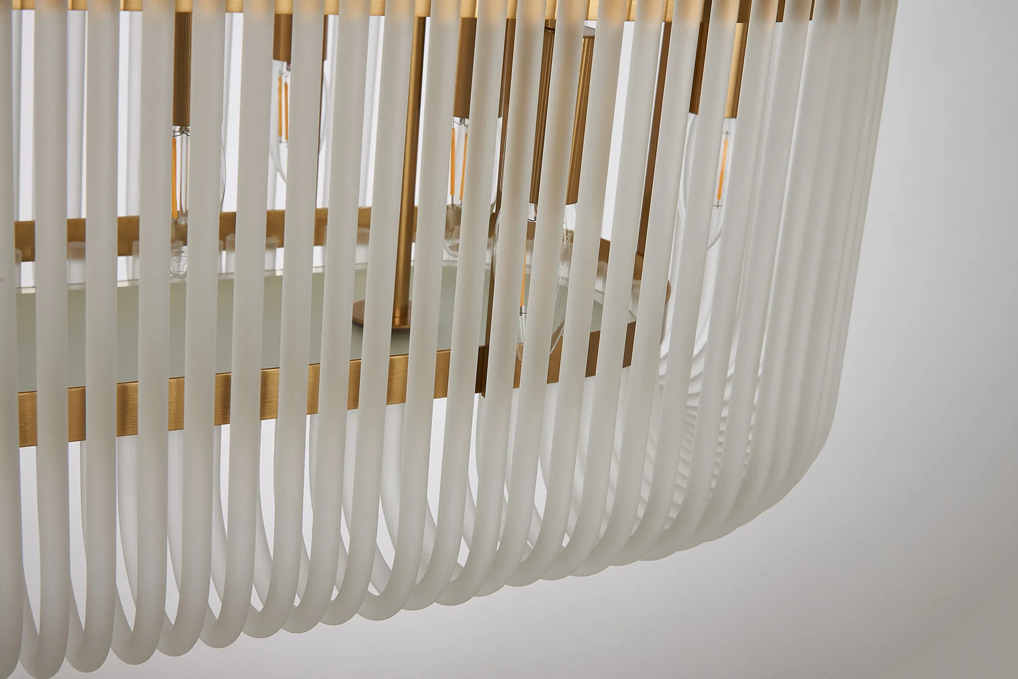 Jonas 100 x 35cm Oval Linear Pendant - Various Finishes - Image 33