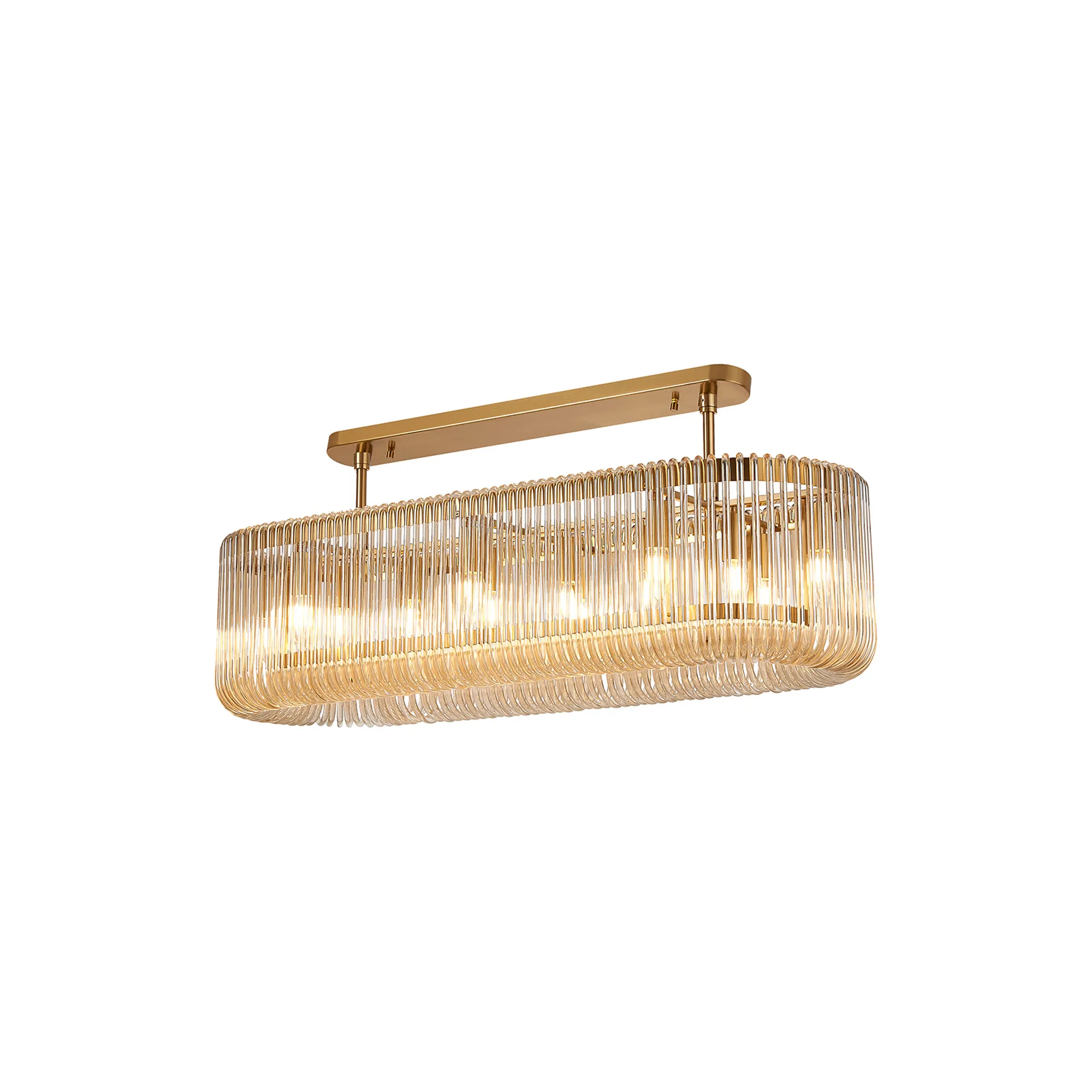 Jonas 100 x 35cm Oval Linear Pendant - Various Finishes - Image 37