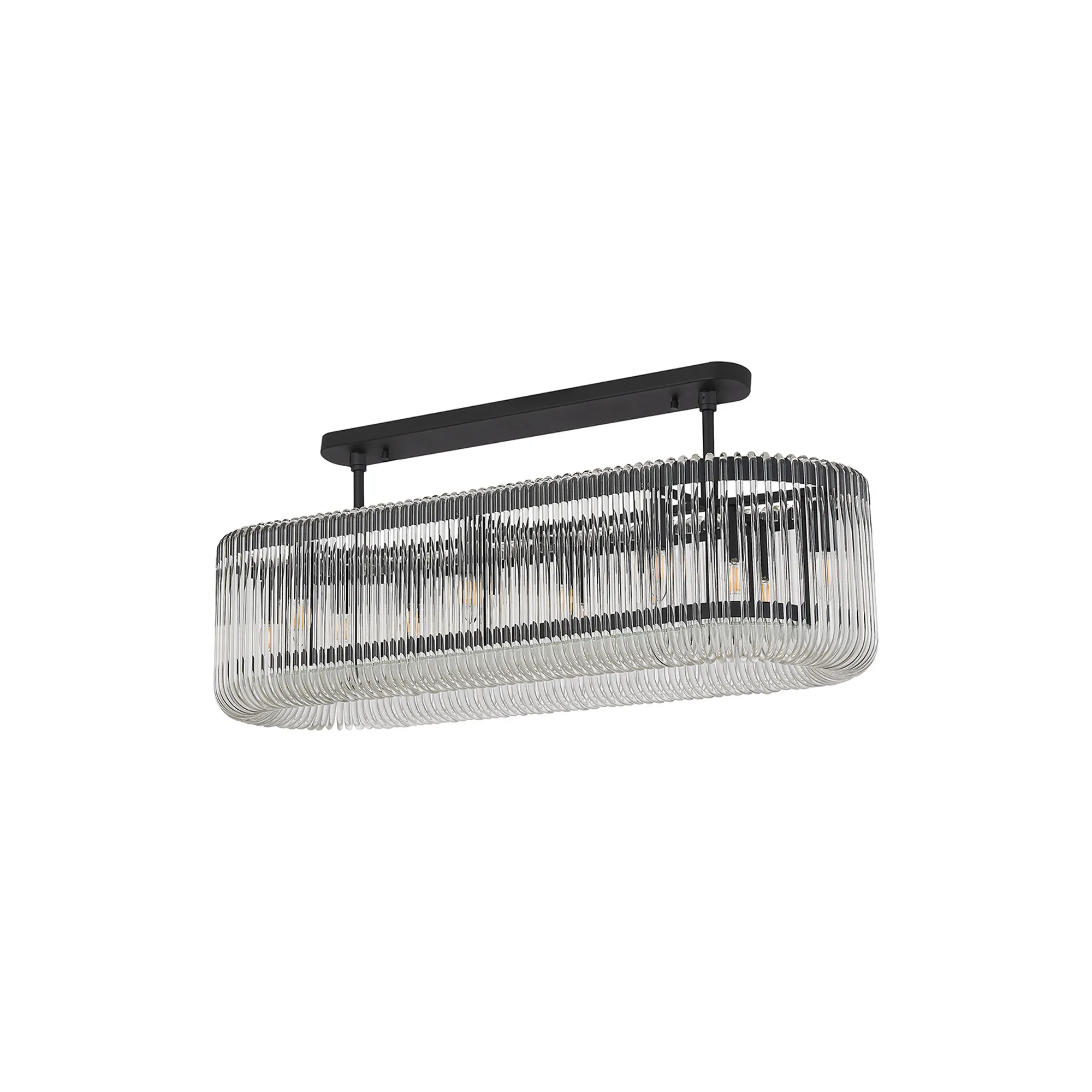 Jonas 100 x 35cm Oval Linear Pendant - Various Finishes - Image 9