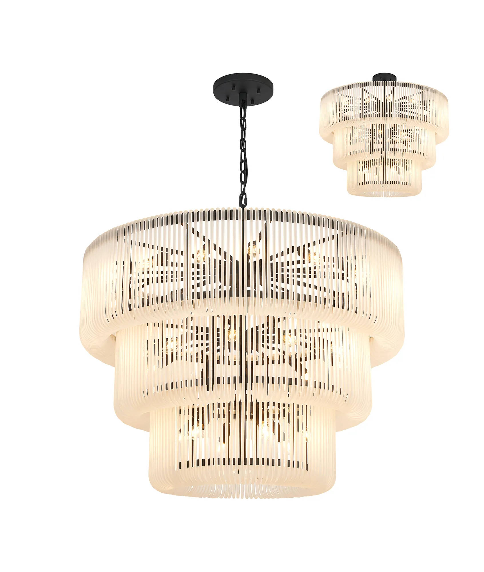 Jonas 2/3 Tier Chandelier- Various Finishes - Image 10