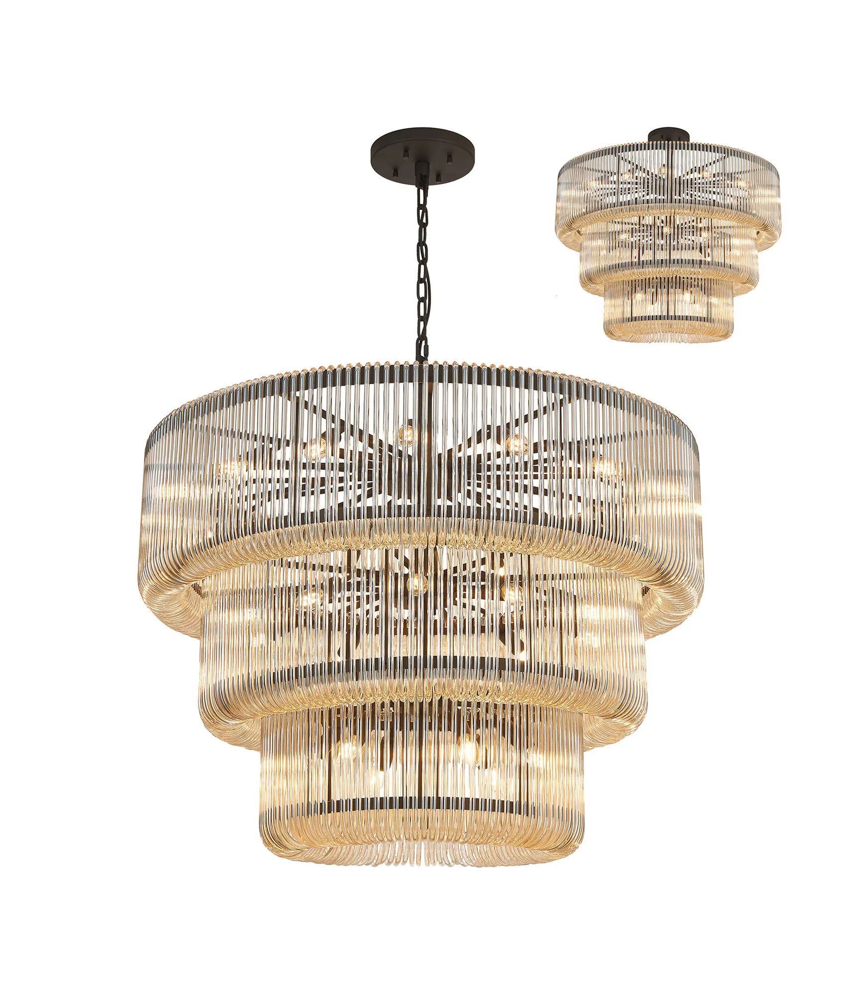 Jonas 2/3 Tier Chandelier- Various Finishes - Image 12