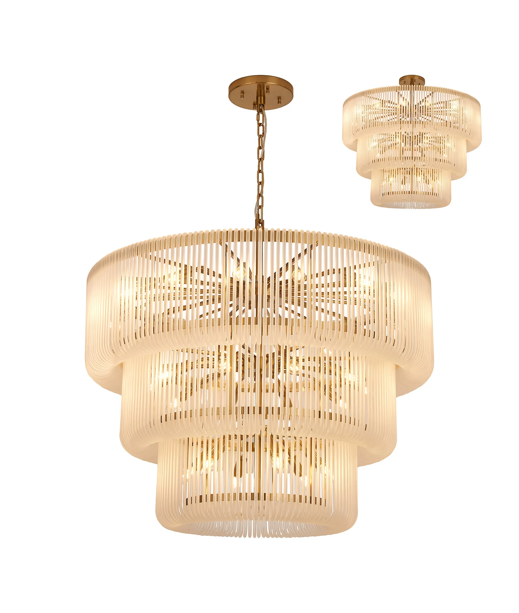 Jonas 2/3 Tier Chandelier- Various Finishes - Image 13