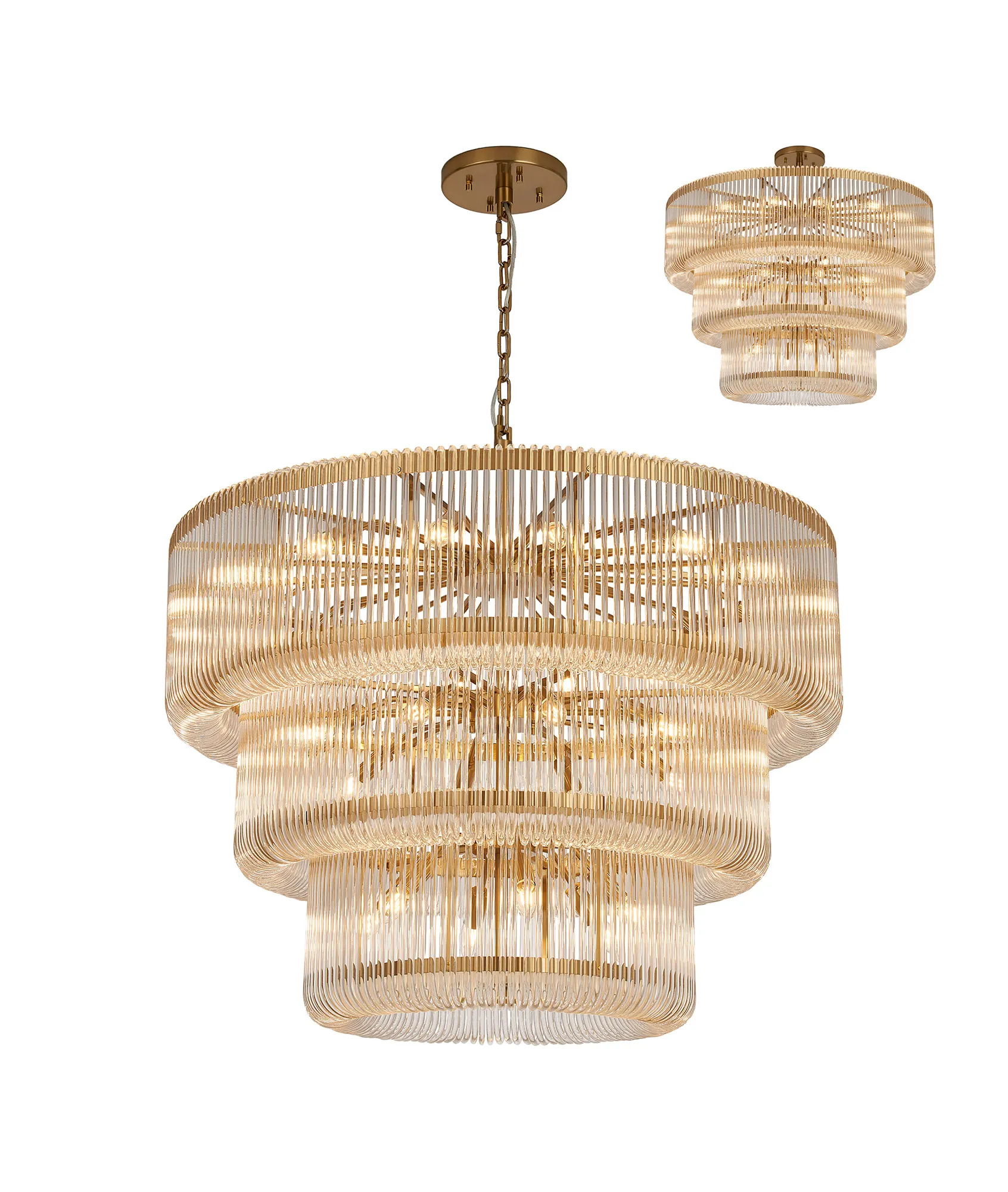 Jonas 2/3 Tier Chandelier- Various Finishes - Image 28