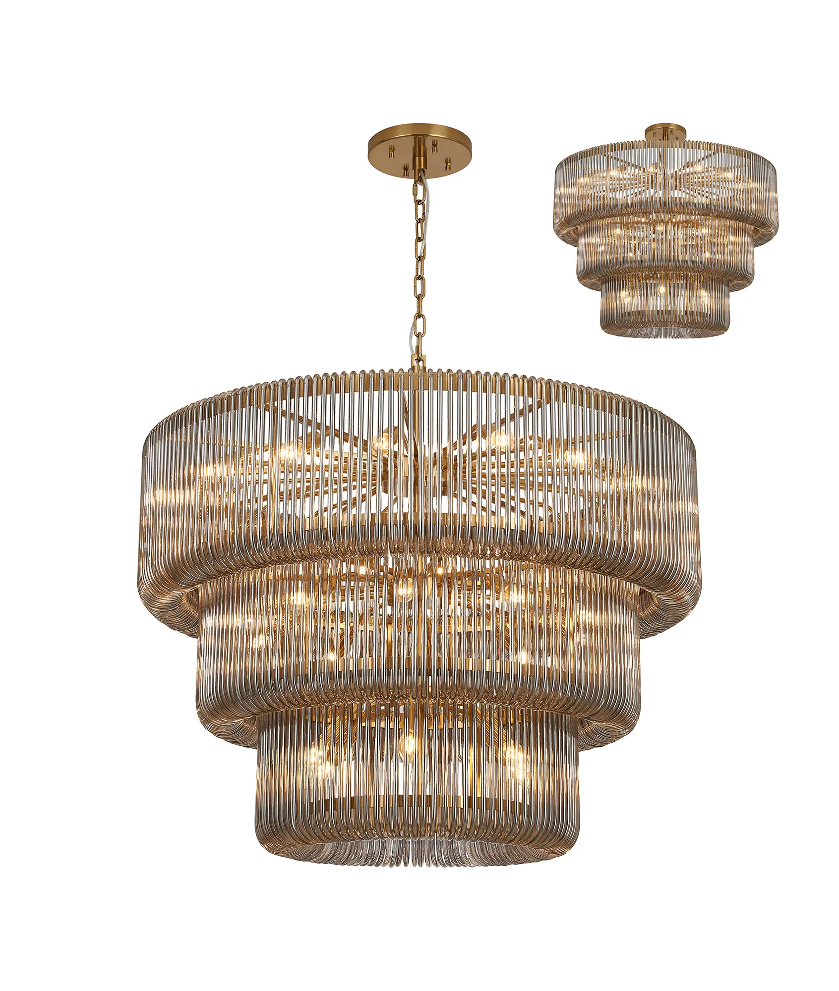 Jonas 2/3 Tier Chandelier- Various Finishes - Image 69