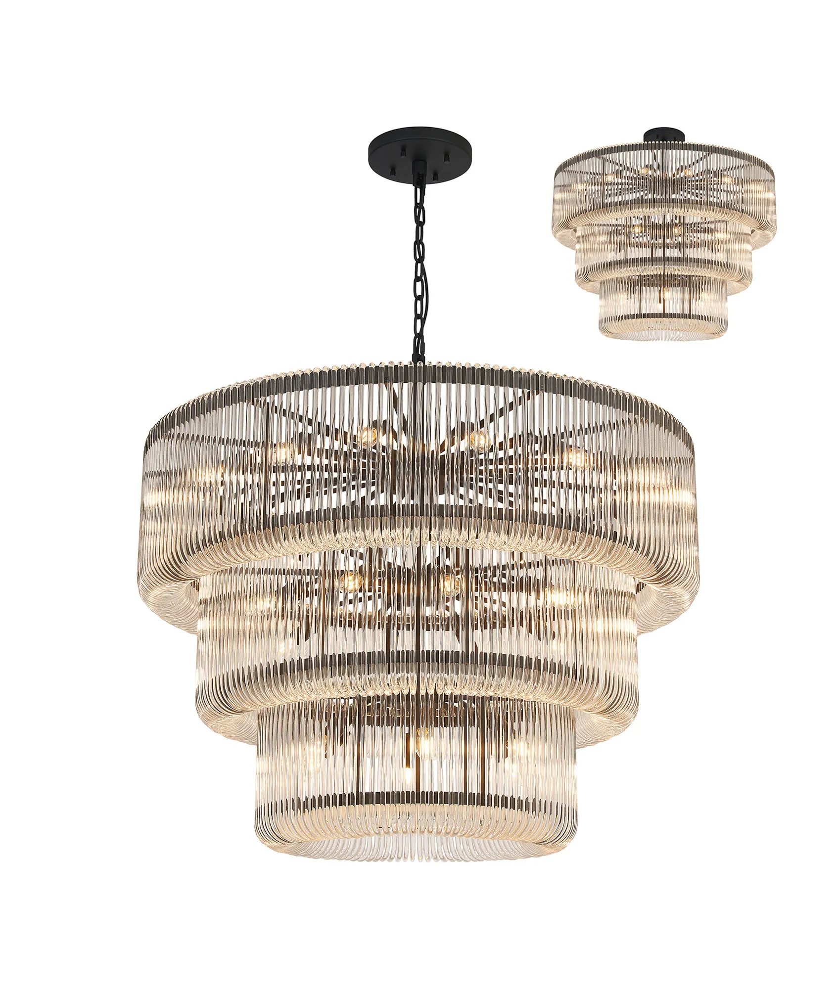 Jonas 2/3 Tier Chandelier- Various Finishes - Image 9