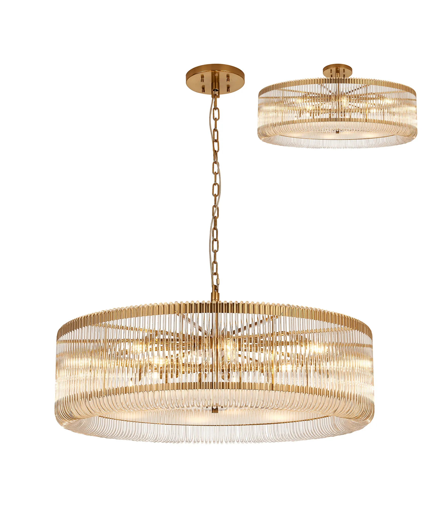 Jonas 9/12/15 Lt Round Pendant/Semi Ceiling- Various Finishes & Sizes - Image 14