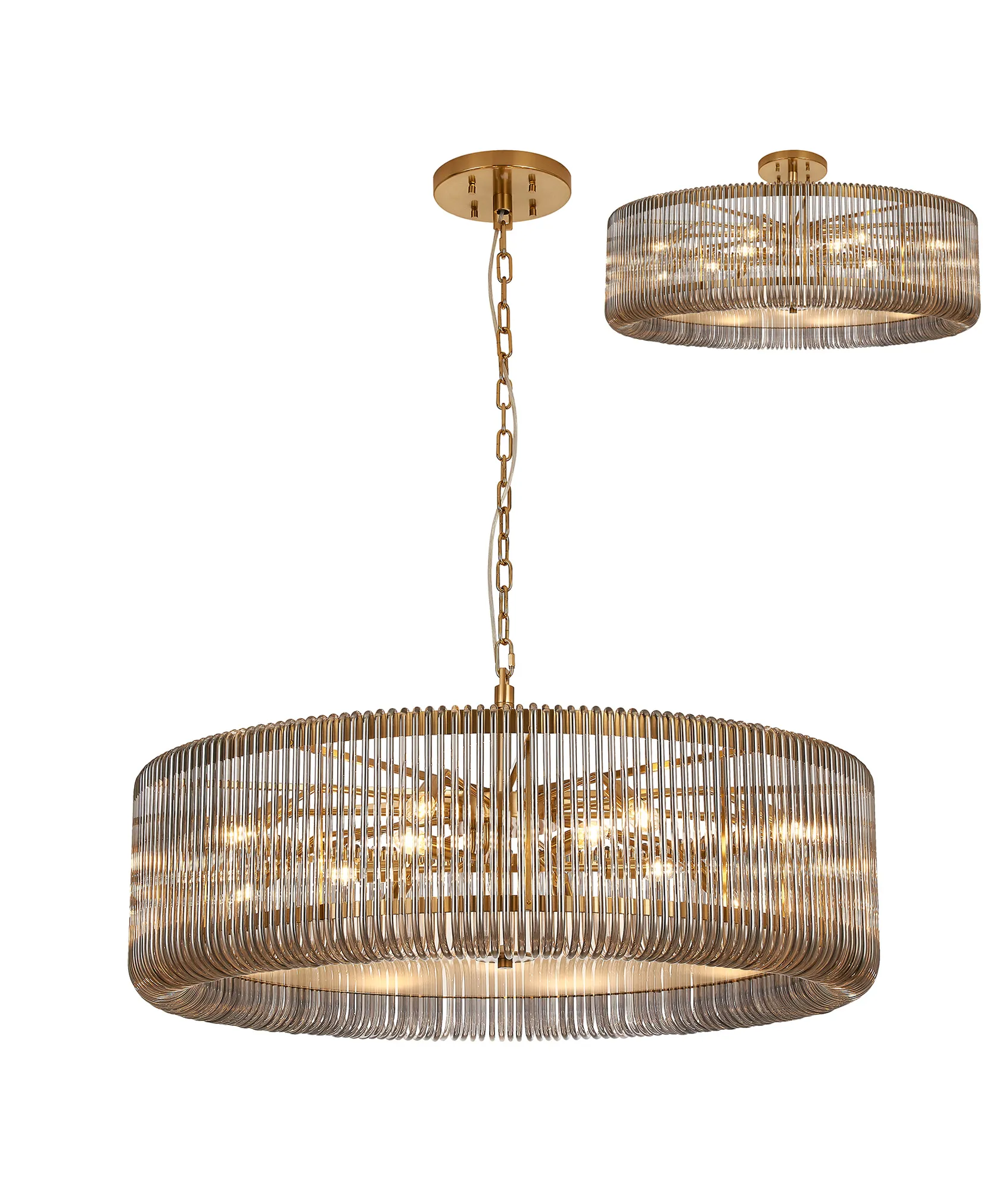 Jonas 9/12/15 Lt Round Pendant/Semi Ceiling- Various Finishes & Sizes - Image 8