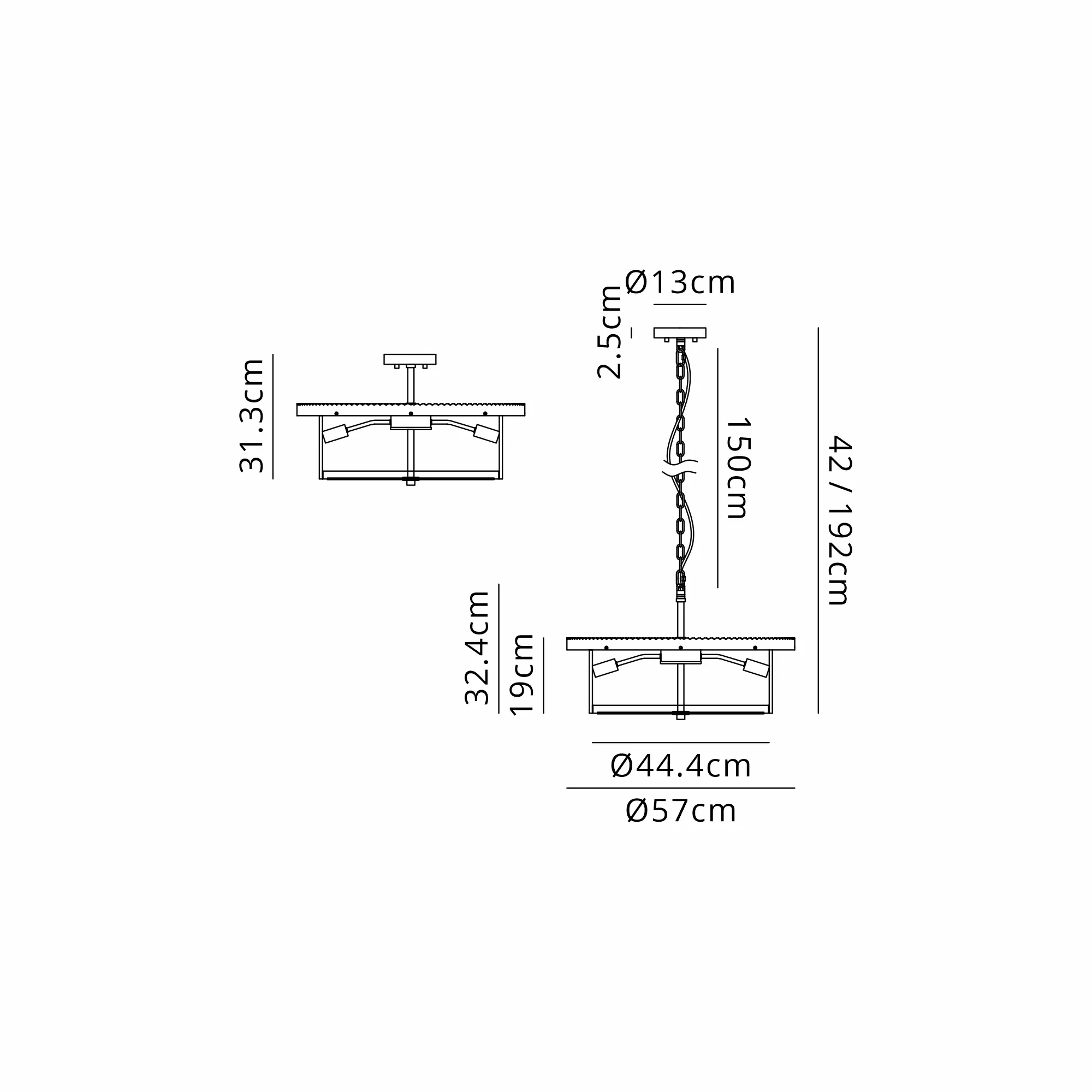 Jonas 9/12/15 Lt Round Pendant/Semi Ceiling- Various Finishes & Sizes - Image 82