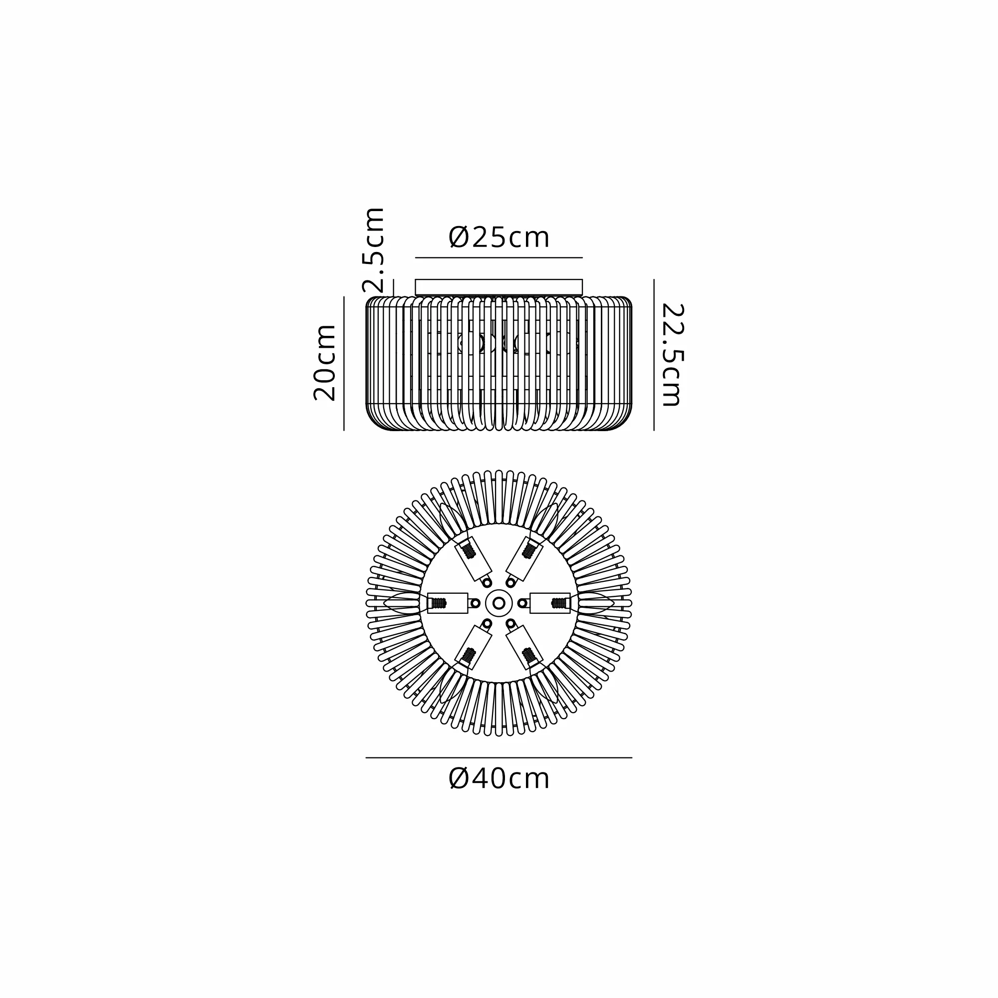 Jonas Round Flush Ceiling Light- Various Sizes & Finishes - Image 71