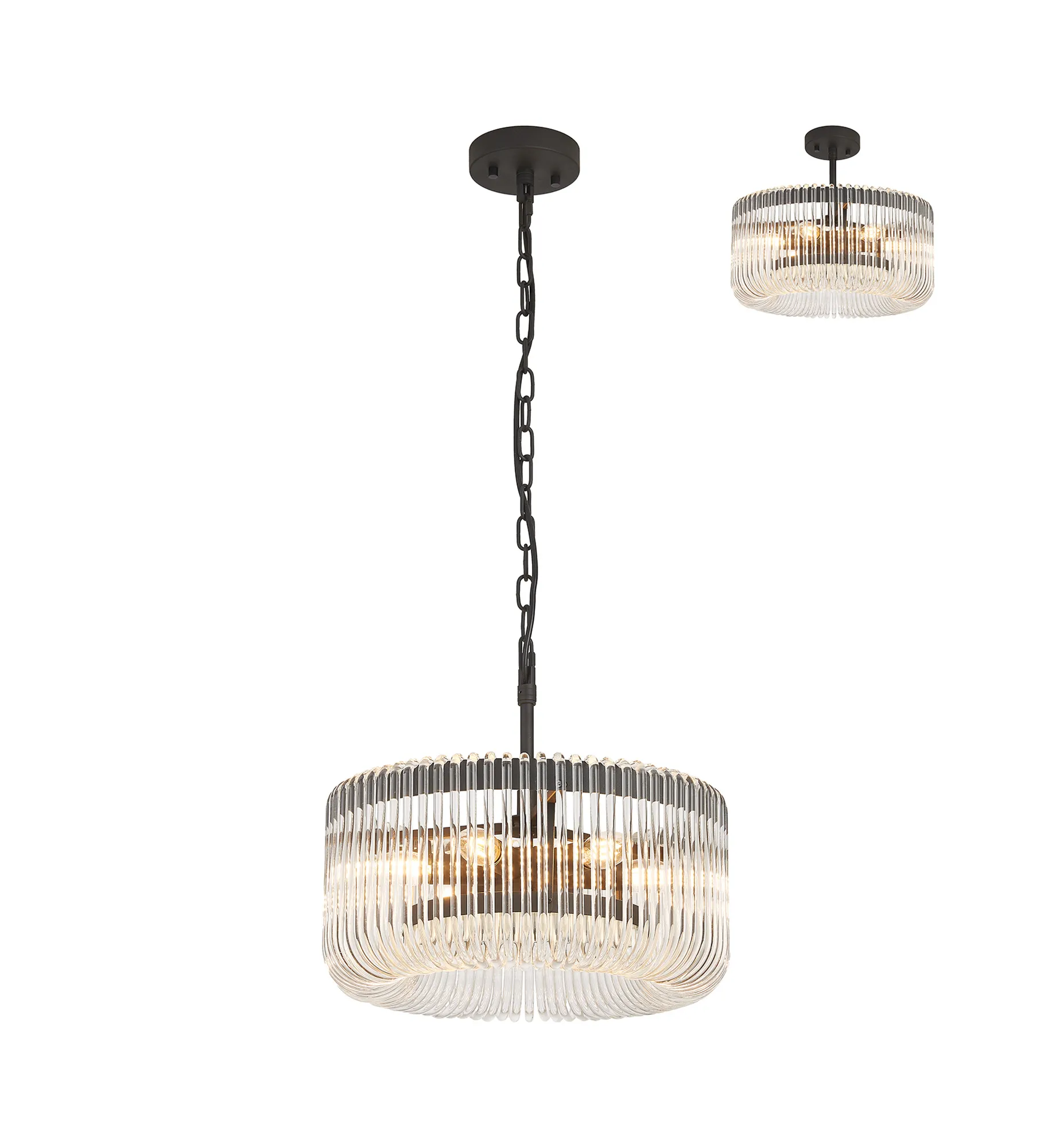 Jonas Round Pendant 6Lt - Various Colours - Image 2