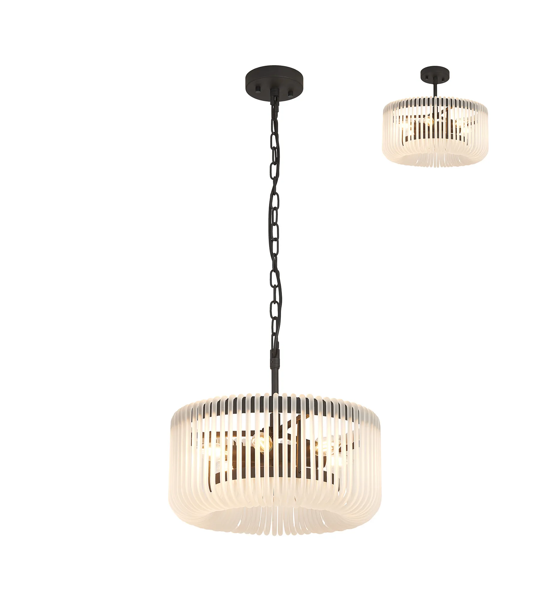 Jonas Round Pendant 6Lt - Various Colours - Image 3