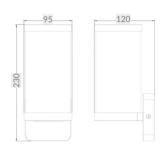 Jordan IP44 Black Wall Light - Optional PIR Sensor - Image 3