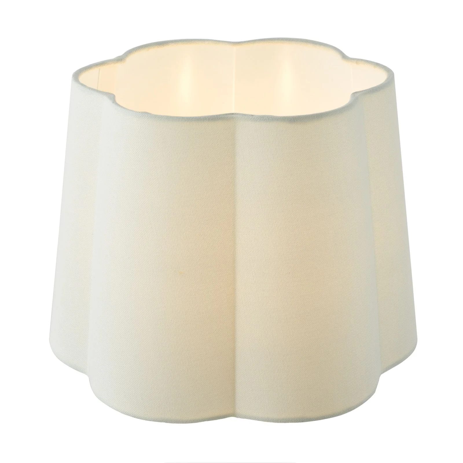 Jordana 27cm Ivory Cotton Scalloped Shade - Image 4
