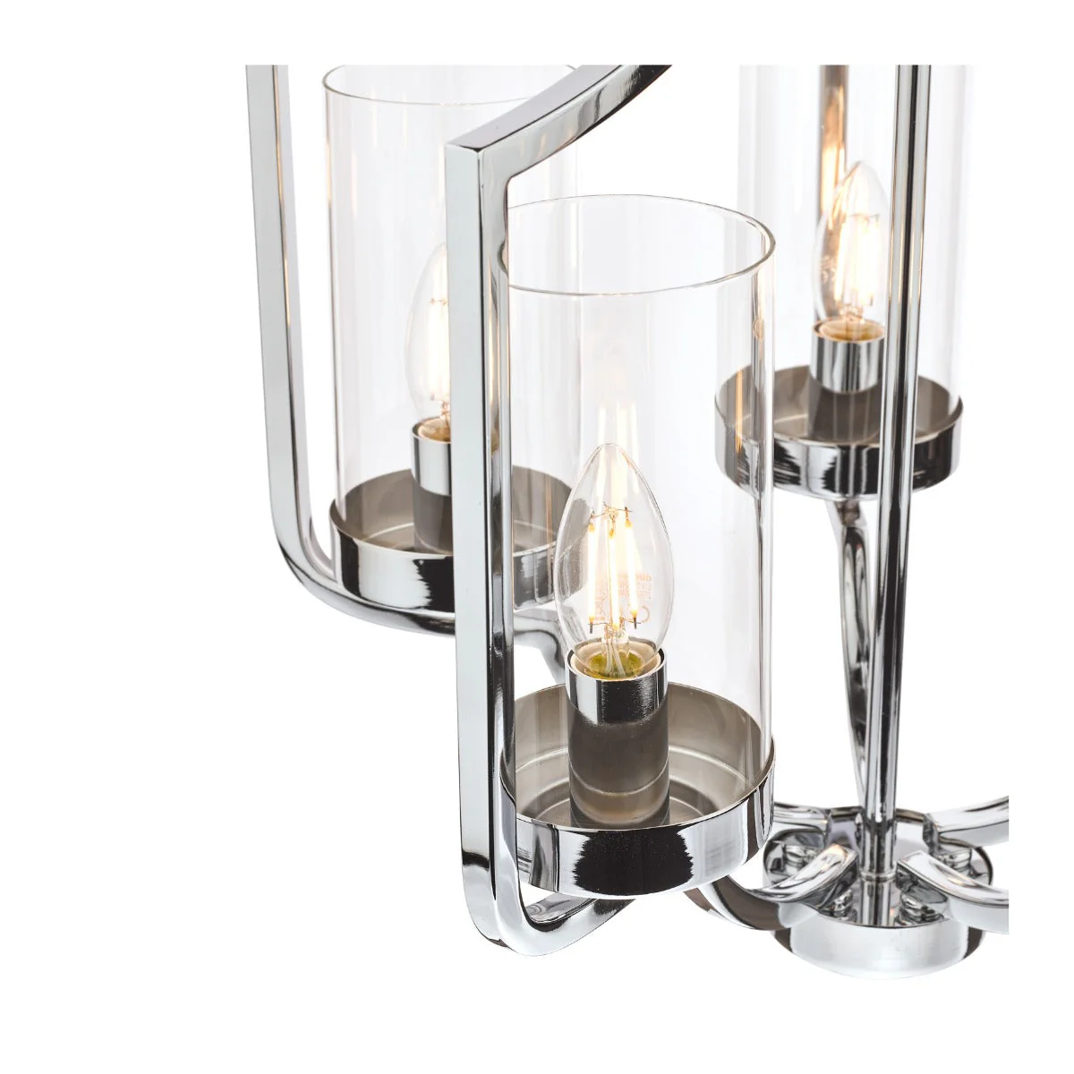 Joseph 3/5Lt Chandelier Antique Brass/Polished Chrome - Image 10