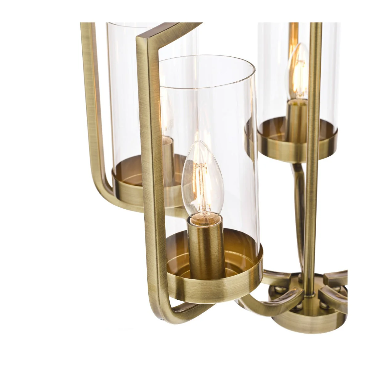 Joseph 3/5Lt Chandelier Antique Brass/Polished Chrome - Image 14