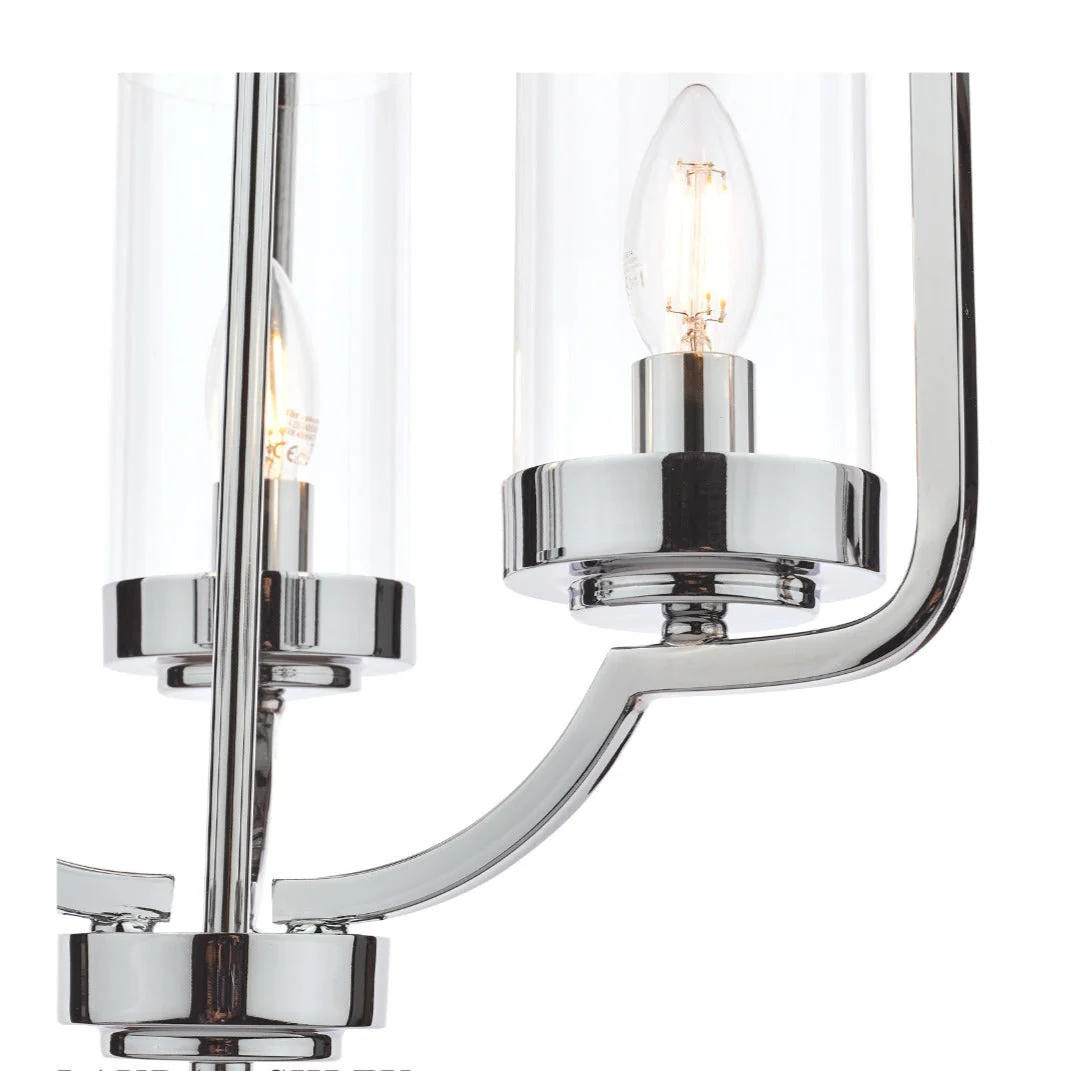 Joseph 3/5Lt Chandelier Antique Brass/Polished Chrome - Image 6
