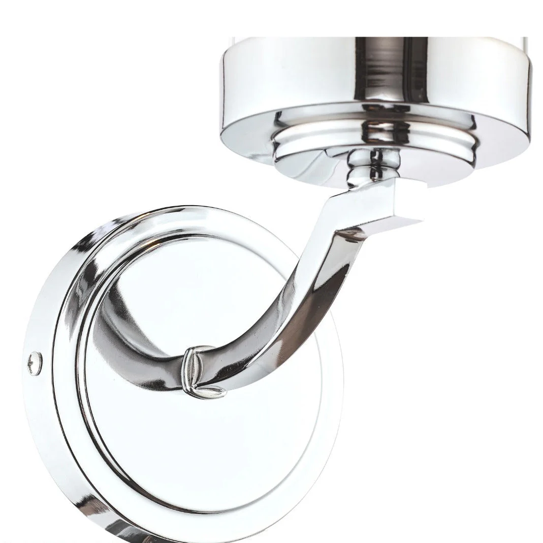 Joseph Wall Light Polished Chrome/Antique Brass Glass E14 - Image 2