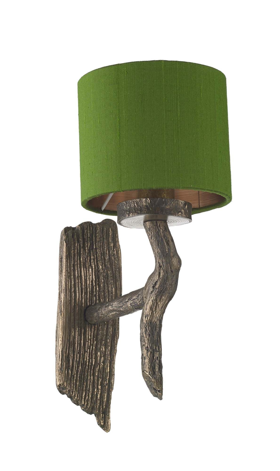 Joshua Single/Double Wall Light with Silk Shade Bespoke Colour - Image 2