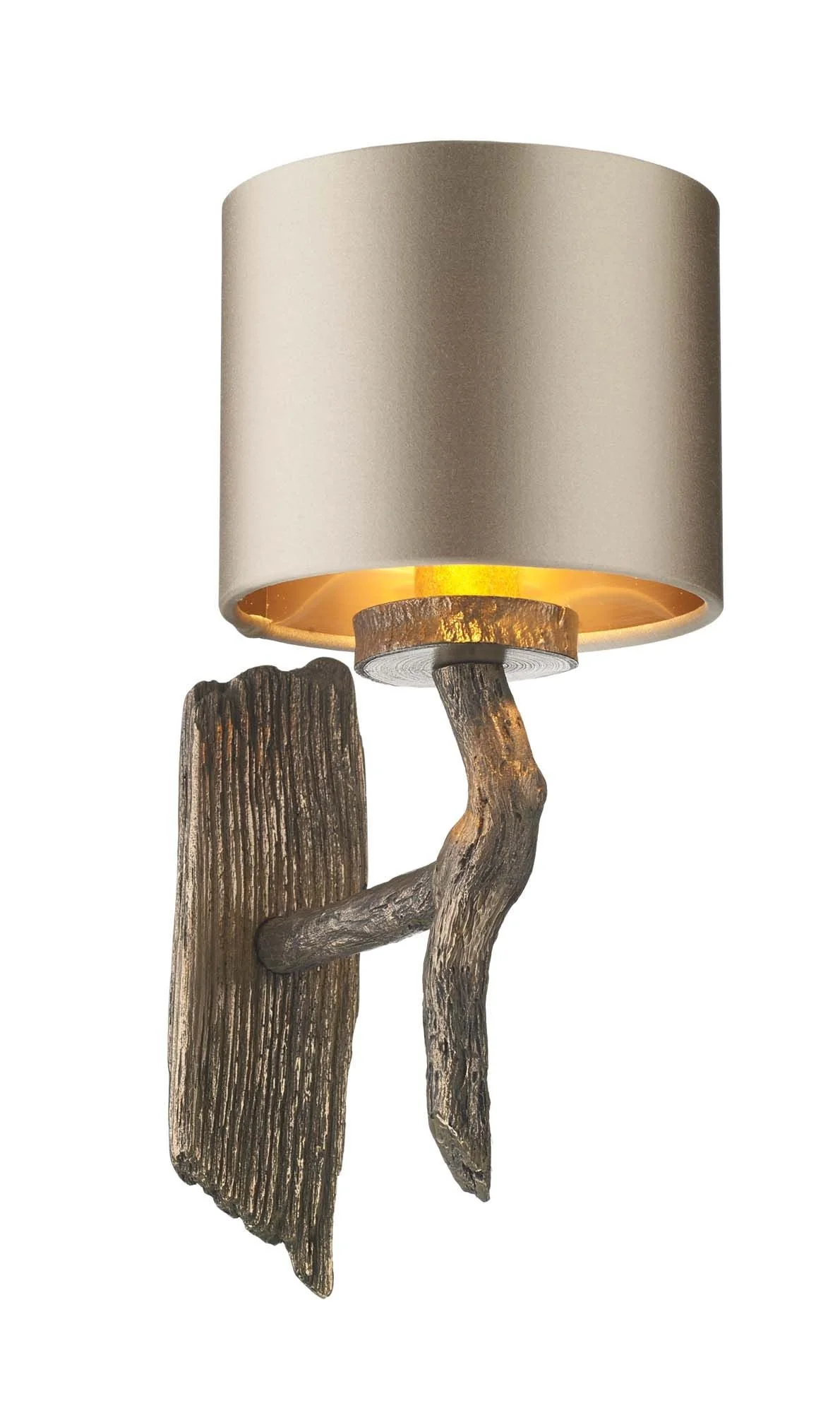 Joshua Single/Double Wall Light with Silk Shade Bespoke Colour - Image 3