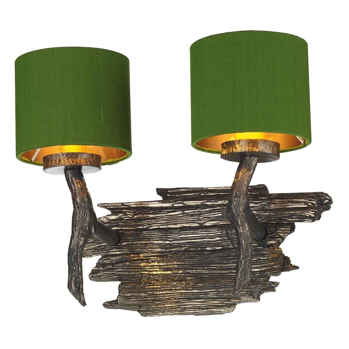 Joshua Single/Double Wall Light with Silk Shade Bespoke Colour - Image 4