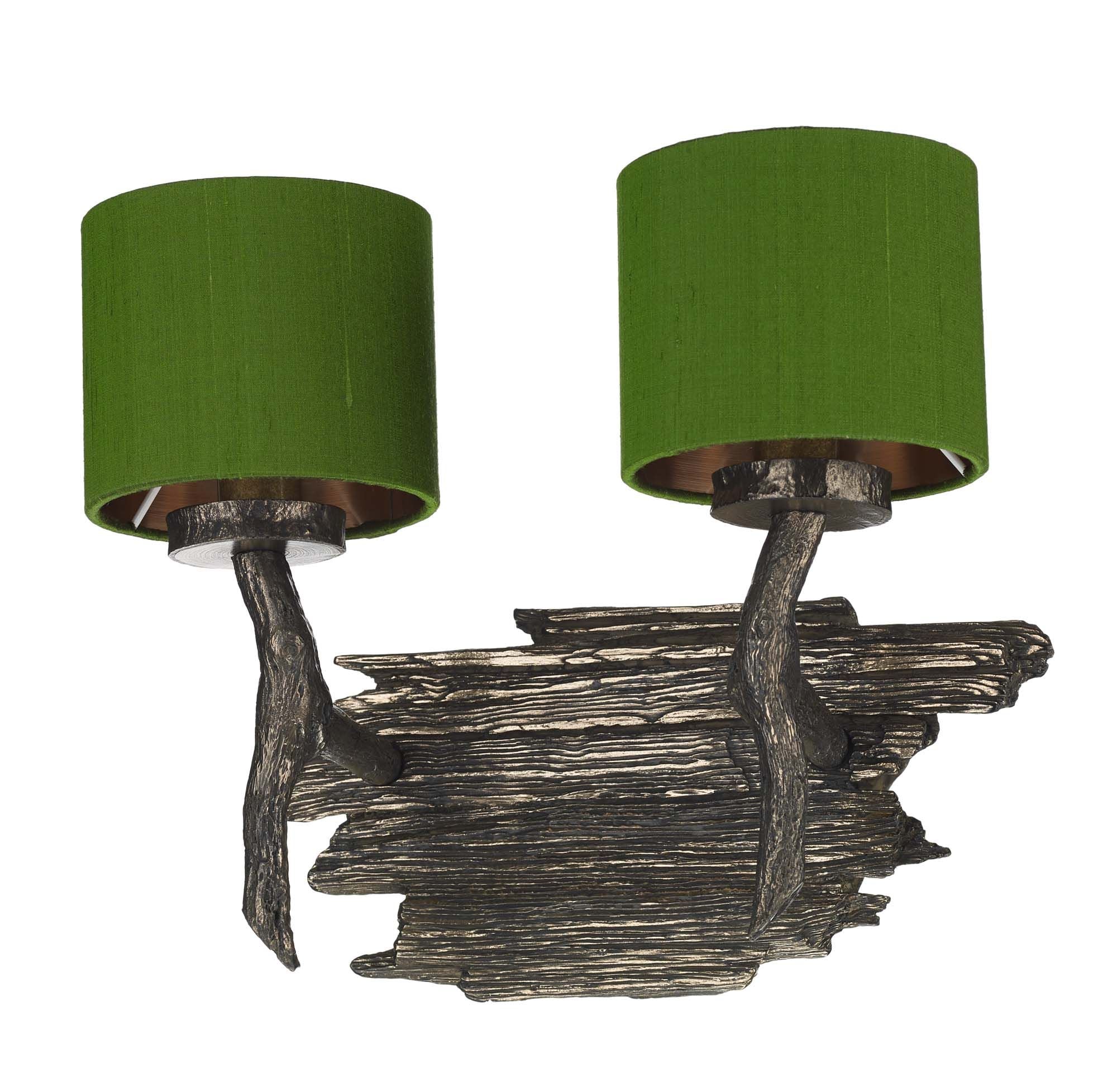Joshua Single/Double Wall Light with Silk Shade Bespoke Colour - Image 5