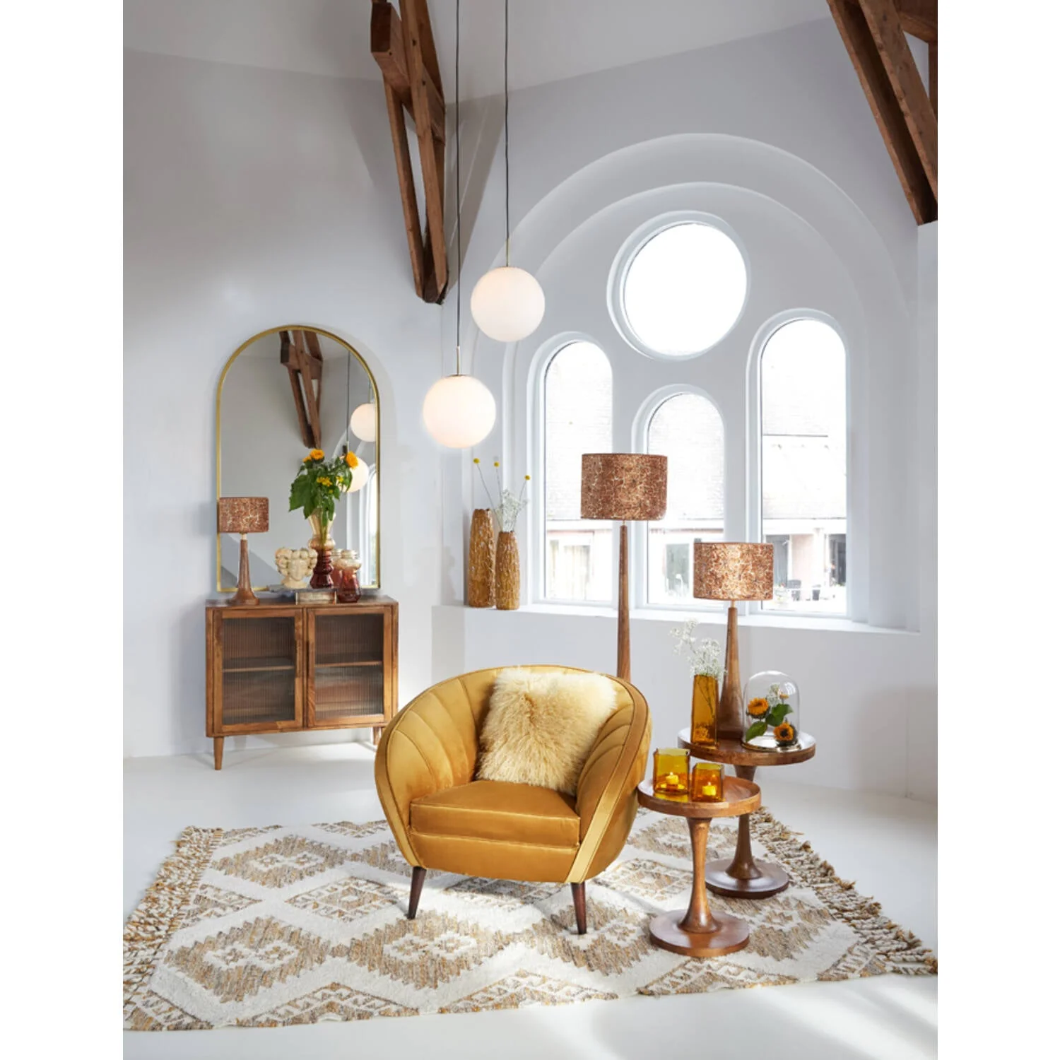Jovany Wooden Floor Lamp - Various Finish - Image 6
