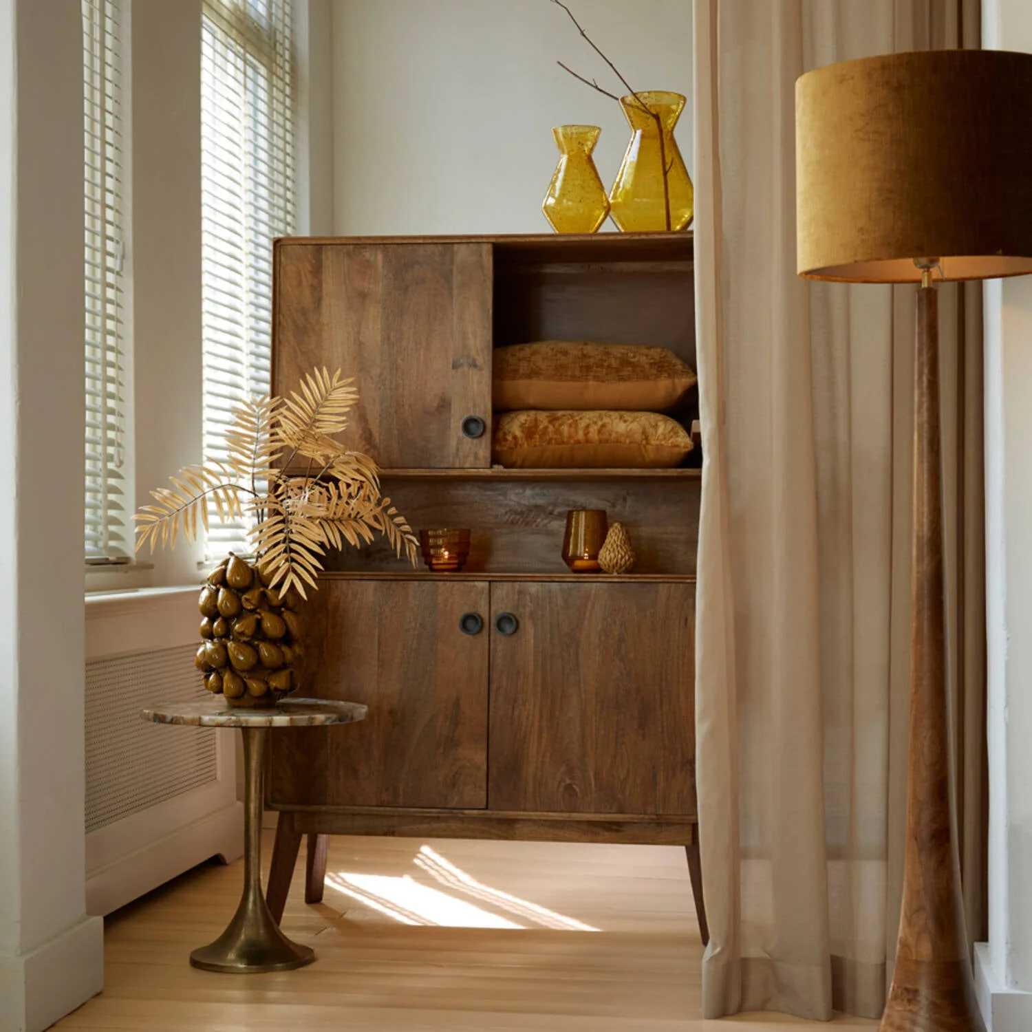 Jovany Wooden Floor Lamp - Various Finish - Image 7