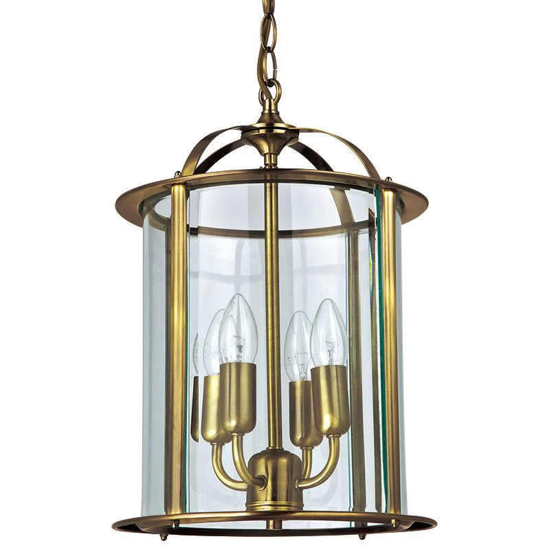 Julian 1Lt/4Lt Round Glass Lantern - Satin Nickel - Image 3