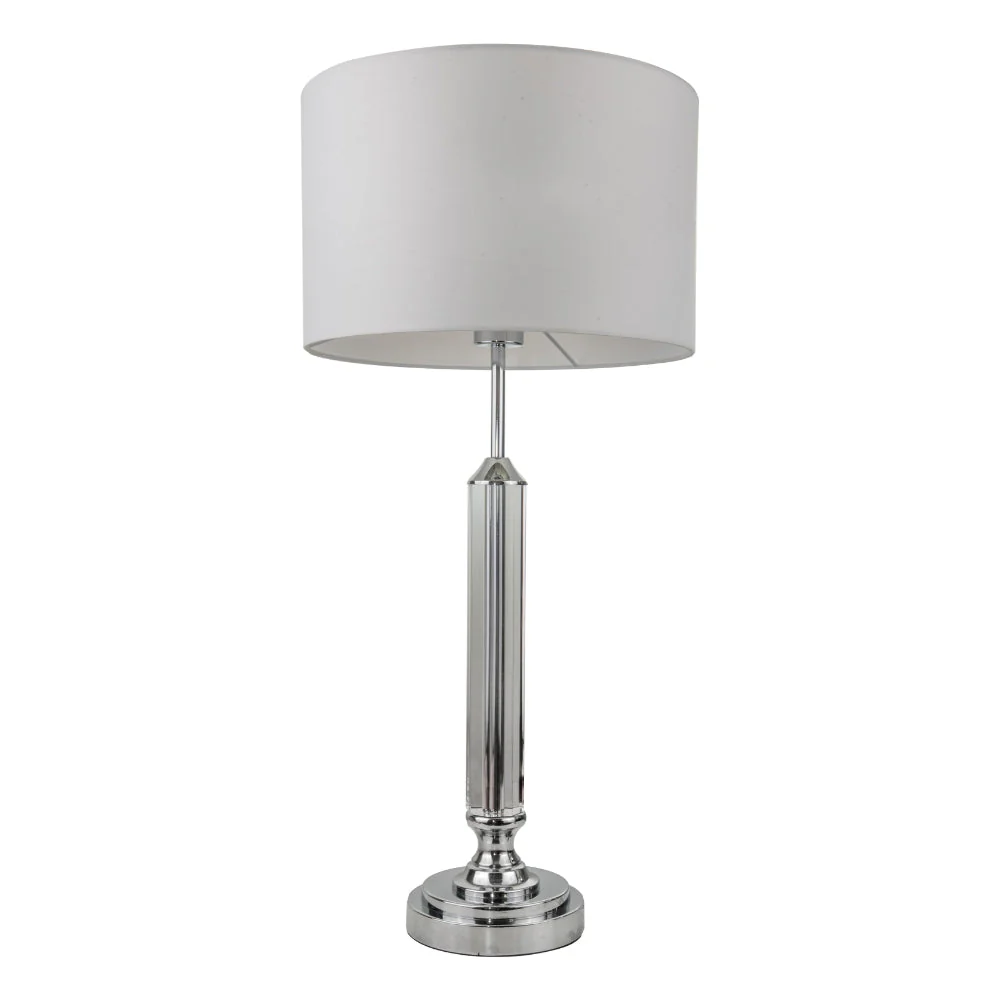 Julie Crystal Table Lamp- Antique Brass/ Polished Chrome Finishes