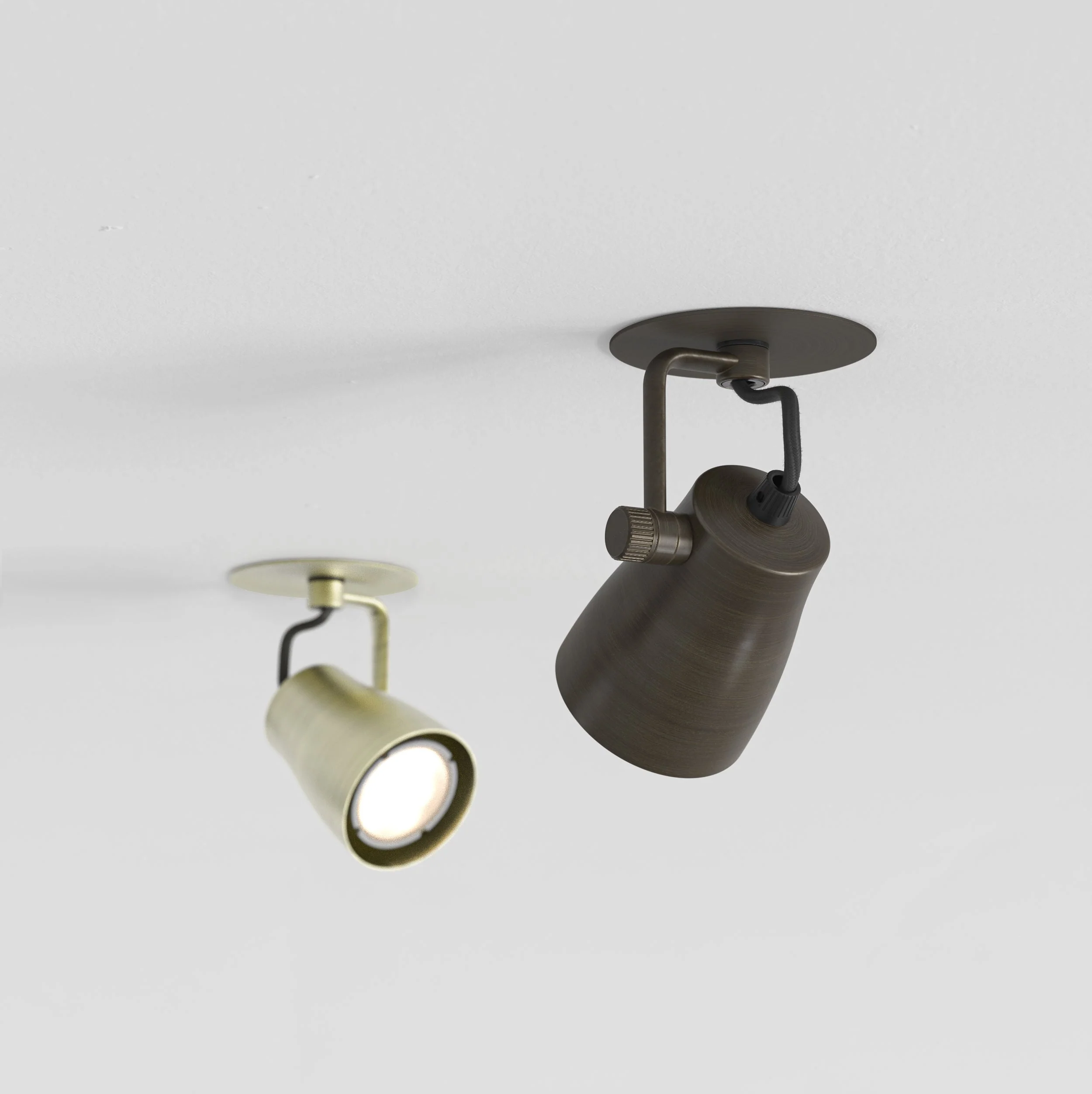 Juno Recessed Indoor Spotlight - Bronze/Brushed Brass - Image 4