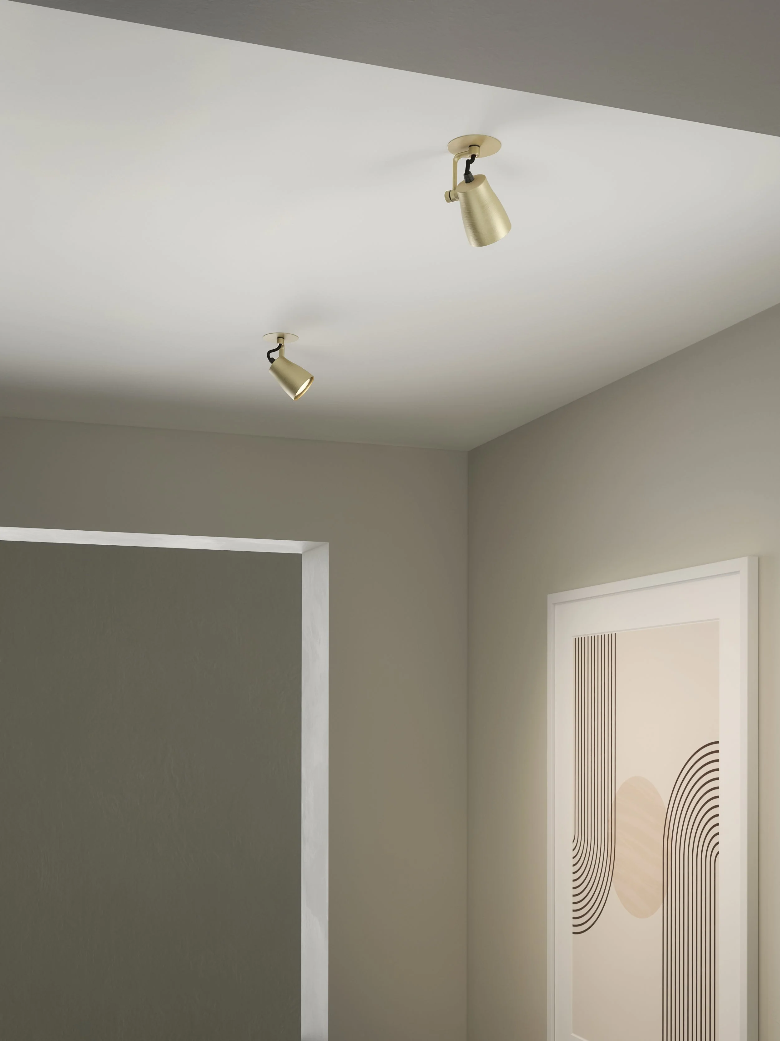Juno Recessed Indoor Spotlight - Bronze/Brushed Brass - Image 9