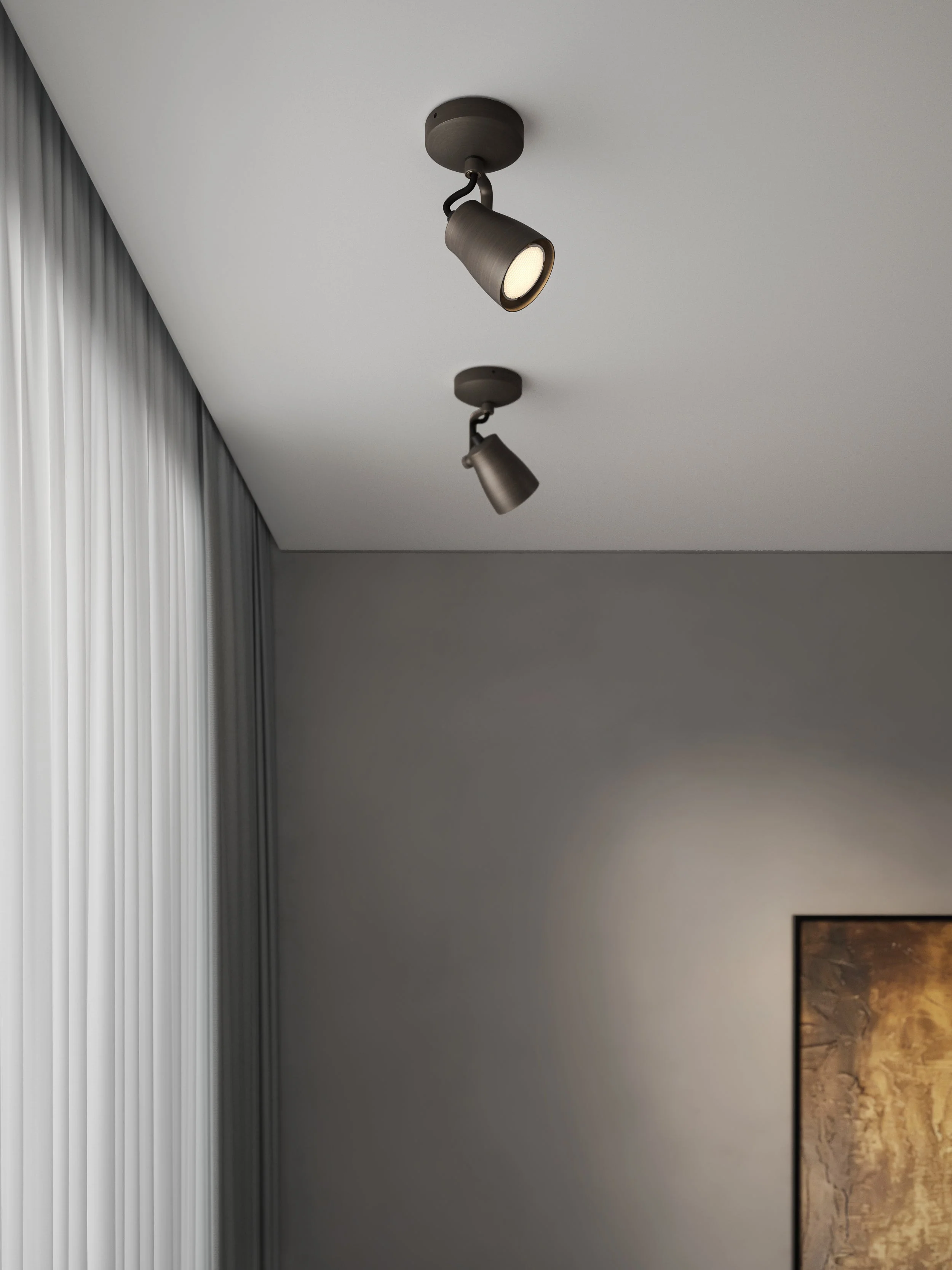Juno Single Indoor Spotlight in Bronze GU10 IP20 - Image 2