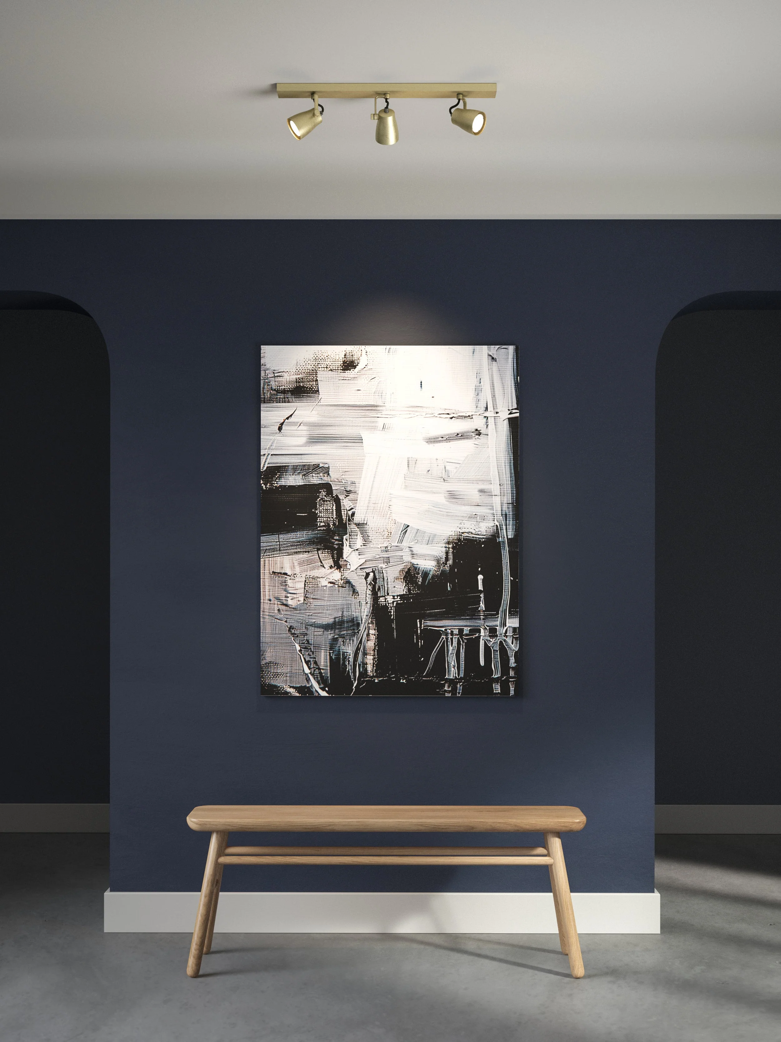 Juno Triple/Four Bar Indoor Spotlight in Bronze/Matt Brushed Brass GU10 IP20 - Image 10