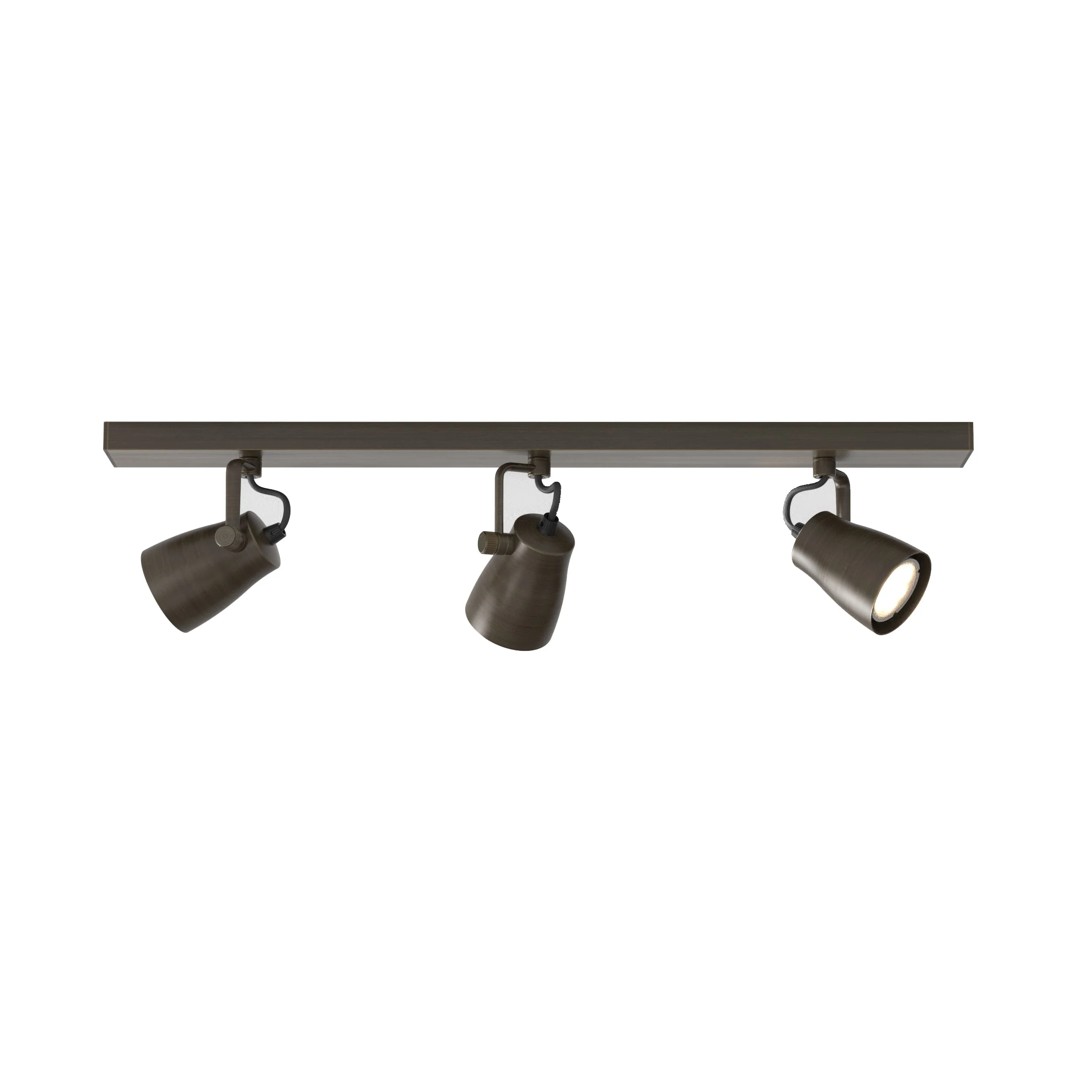 Juno Triple/Four Bar Indoor Spotlight in Bronze/Matt Brushed Brass GU10 IP20 - Image 3