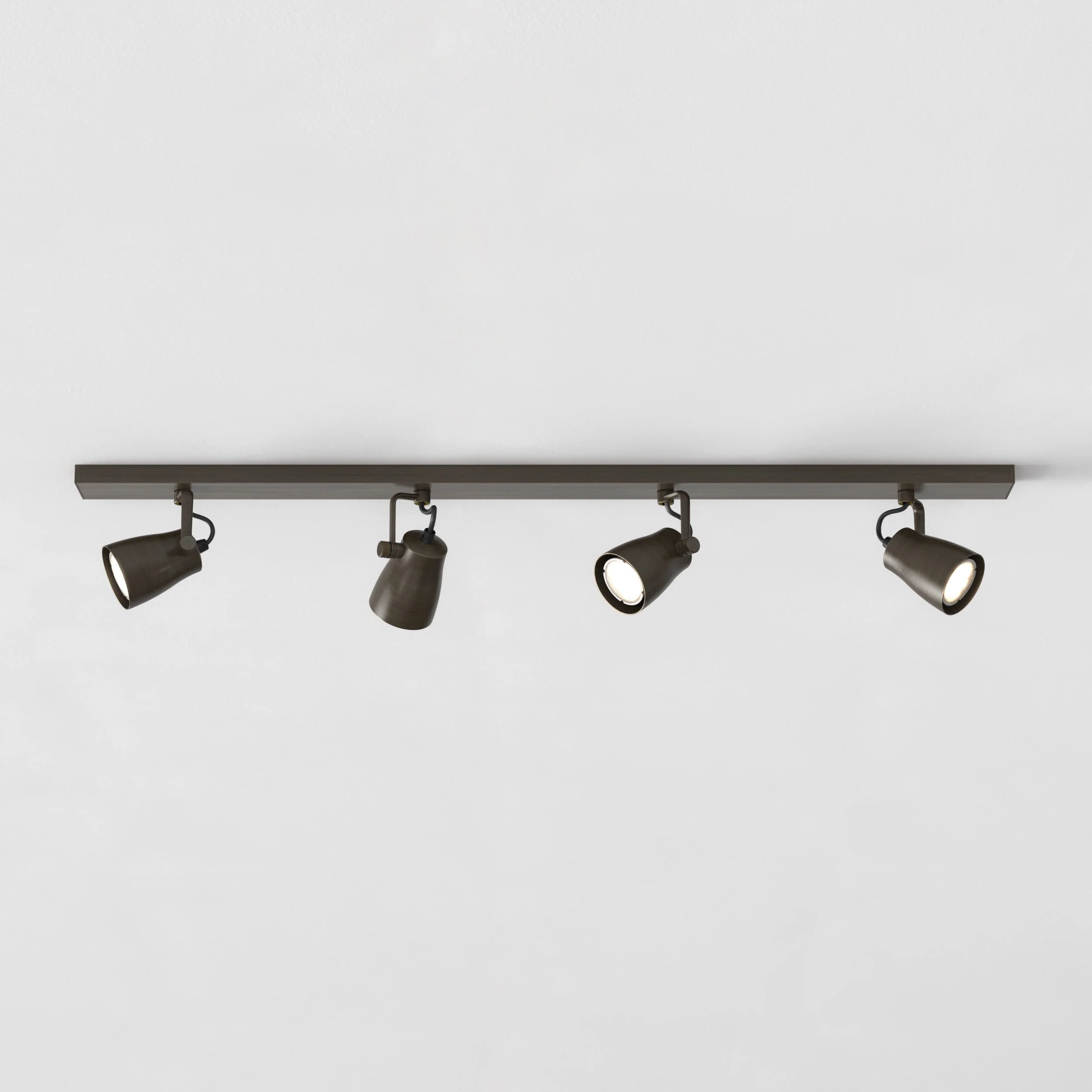 Juno Triple/Four Bar Indoor Spotlight in Bronze/Matt Brushed Brass GU10 IP20 - Image 5