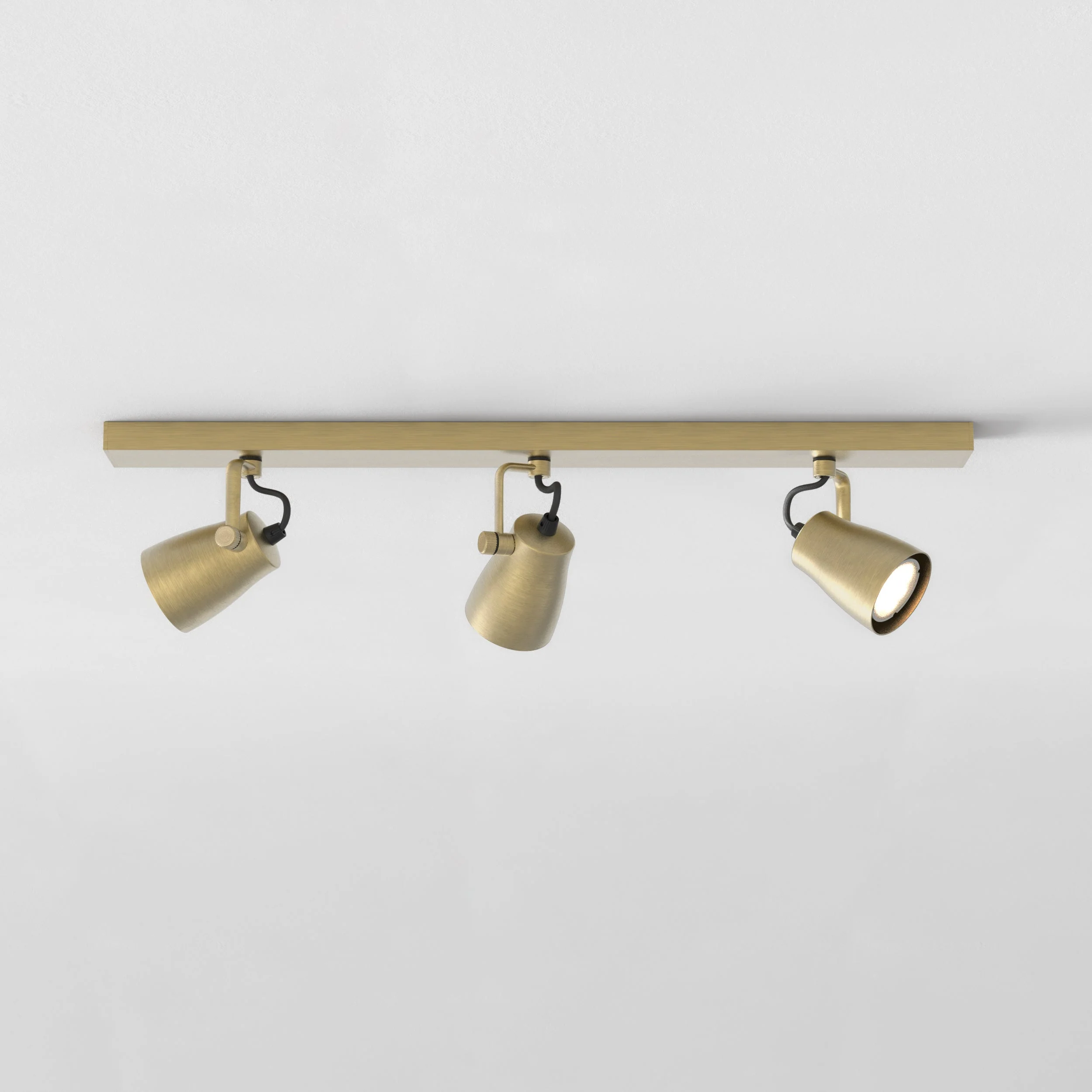 Juno Triple/Four Bar Indoor Spotlight in Bronze/Matt Brushed Brass GU10 IP20 - Image 9