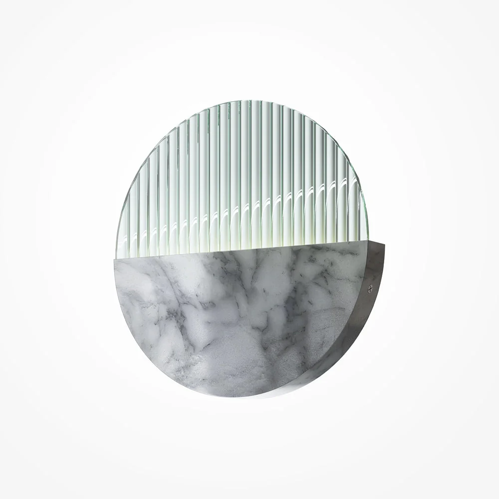 Jupiter LED Wall Light - Brass/Marble - Image 2